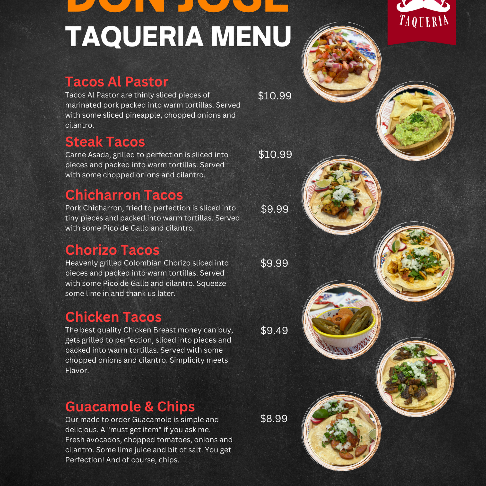 Don Jose Taqueria 🇲🇽 Menu
