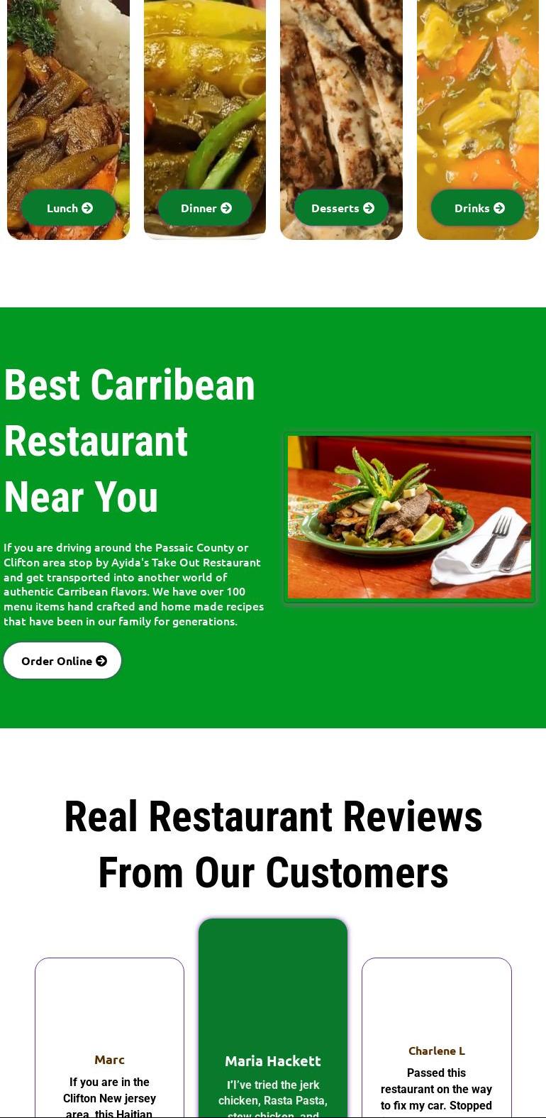 Ayida Let's Eat Restaurant Menu