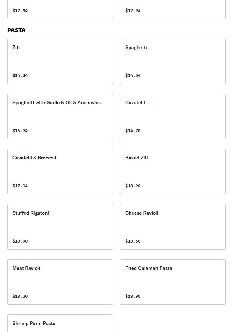 Sal's Deli & Pizza Menu