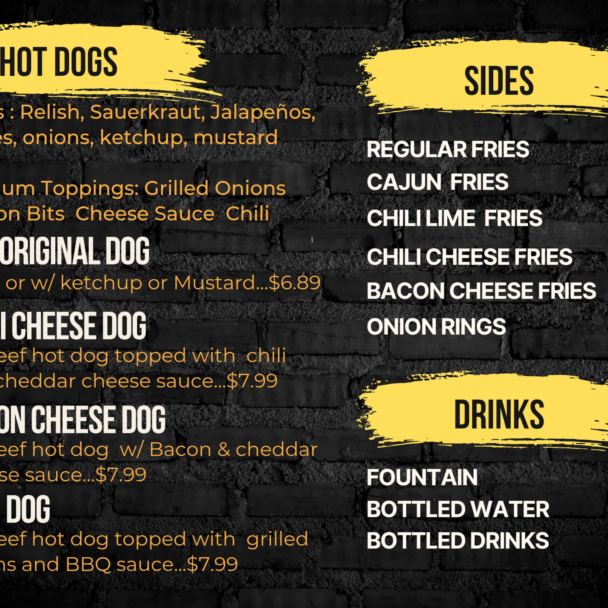 Main Street Cravings Menu