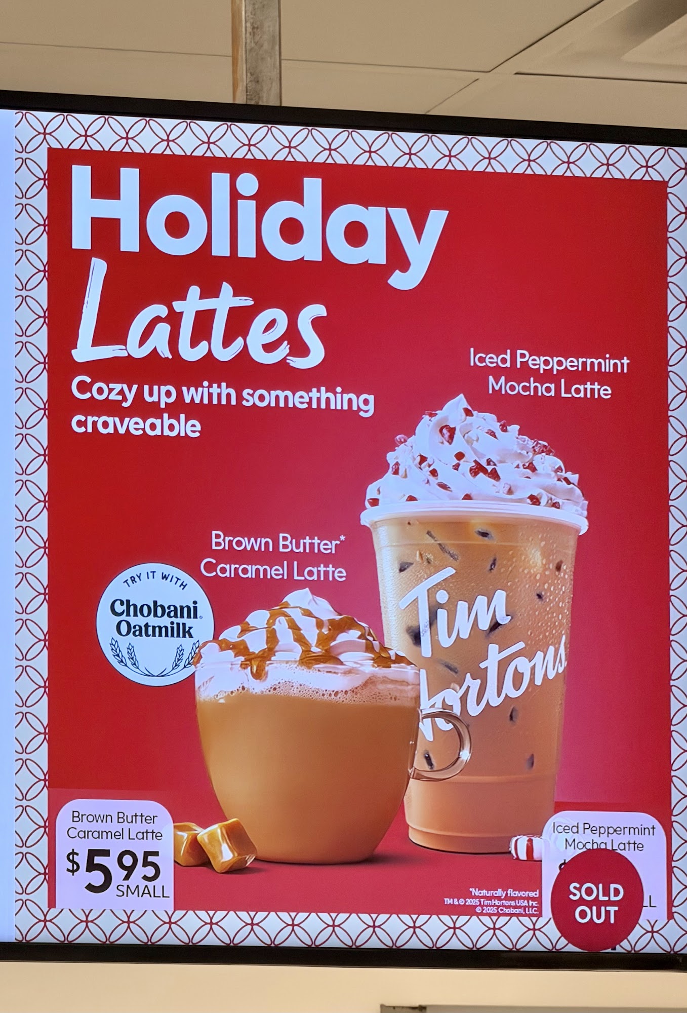 Tim Hortons Menu