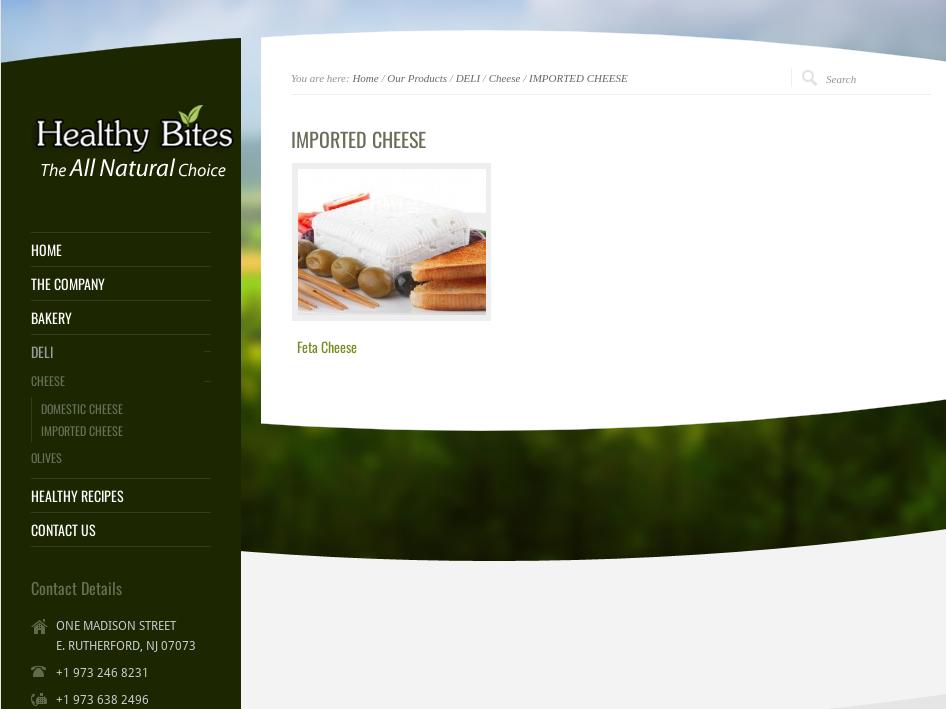 Healthy Bites inc. Menu