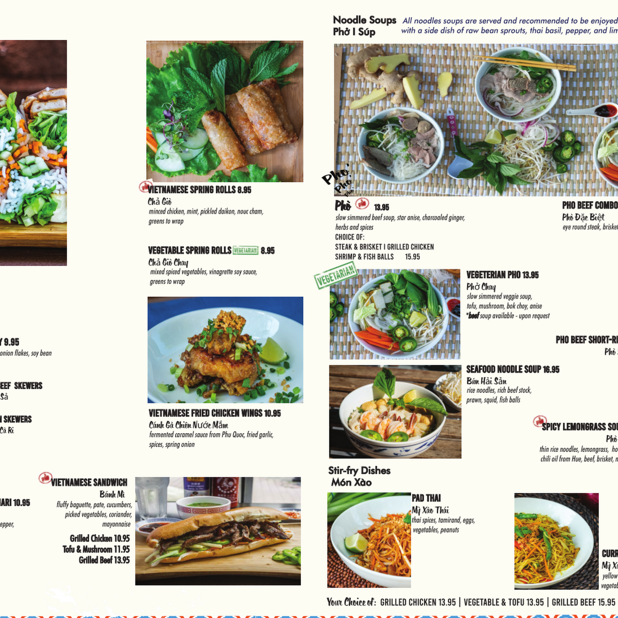 The Pho House Menu