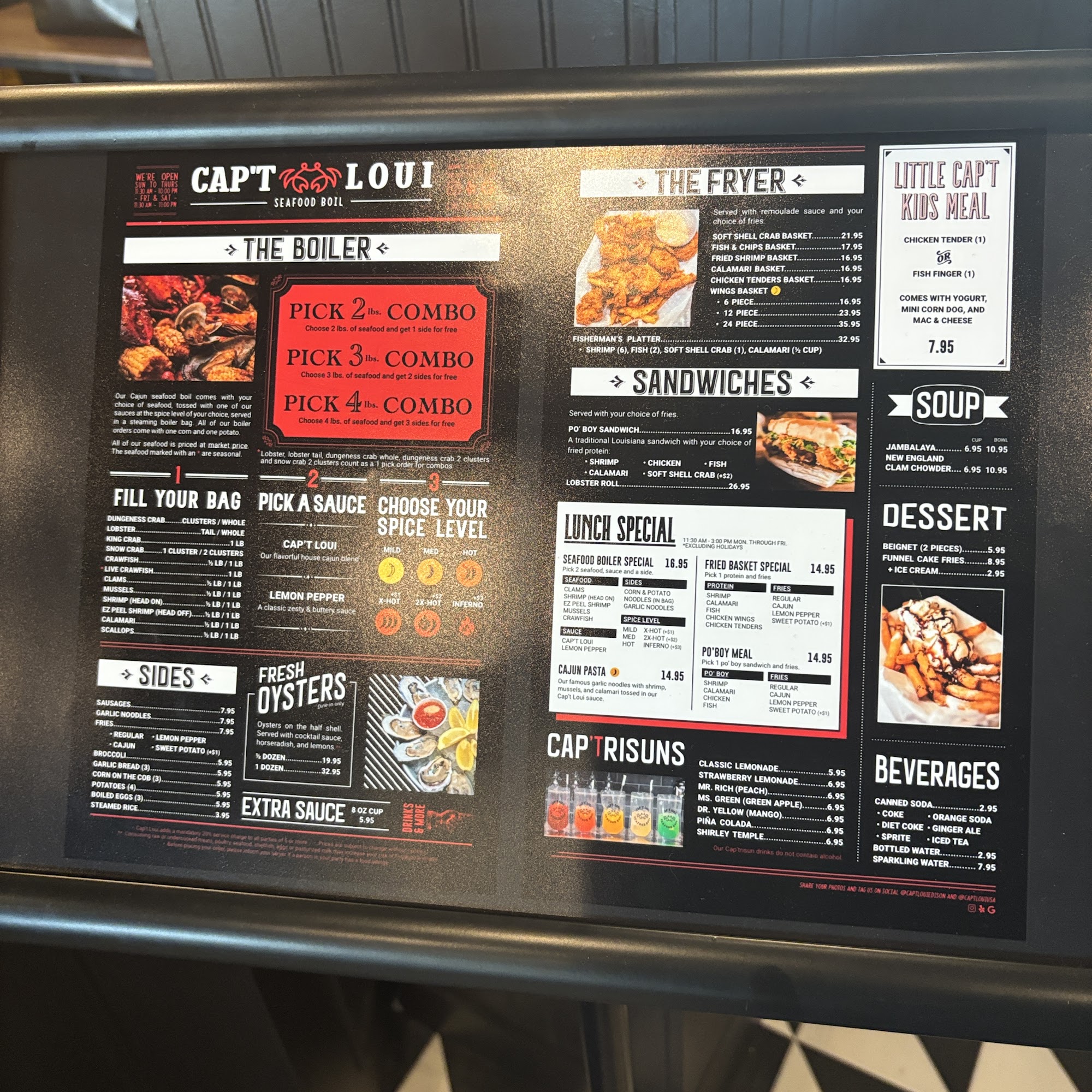 Cap’t Loui - Edison, NJ Menu