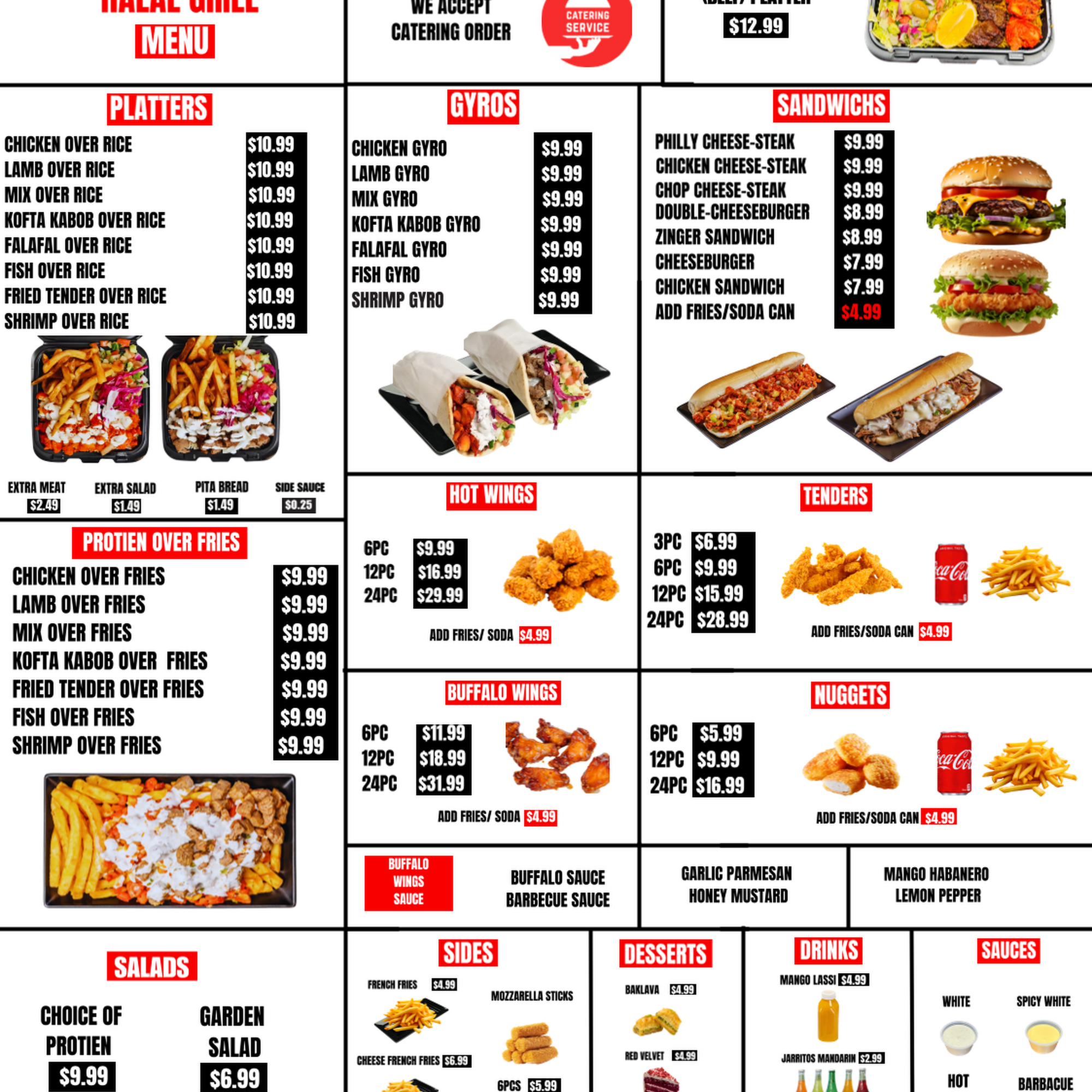 Flaming Bites Halal Grill Menu