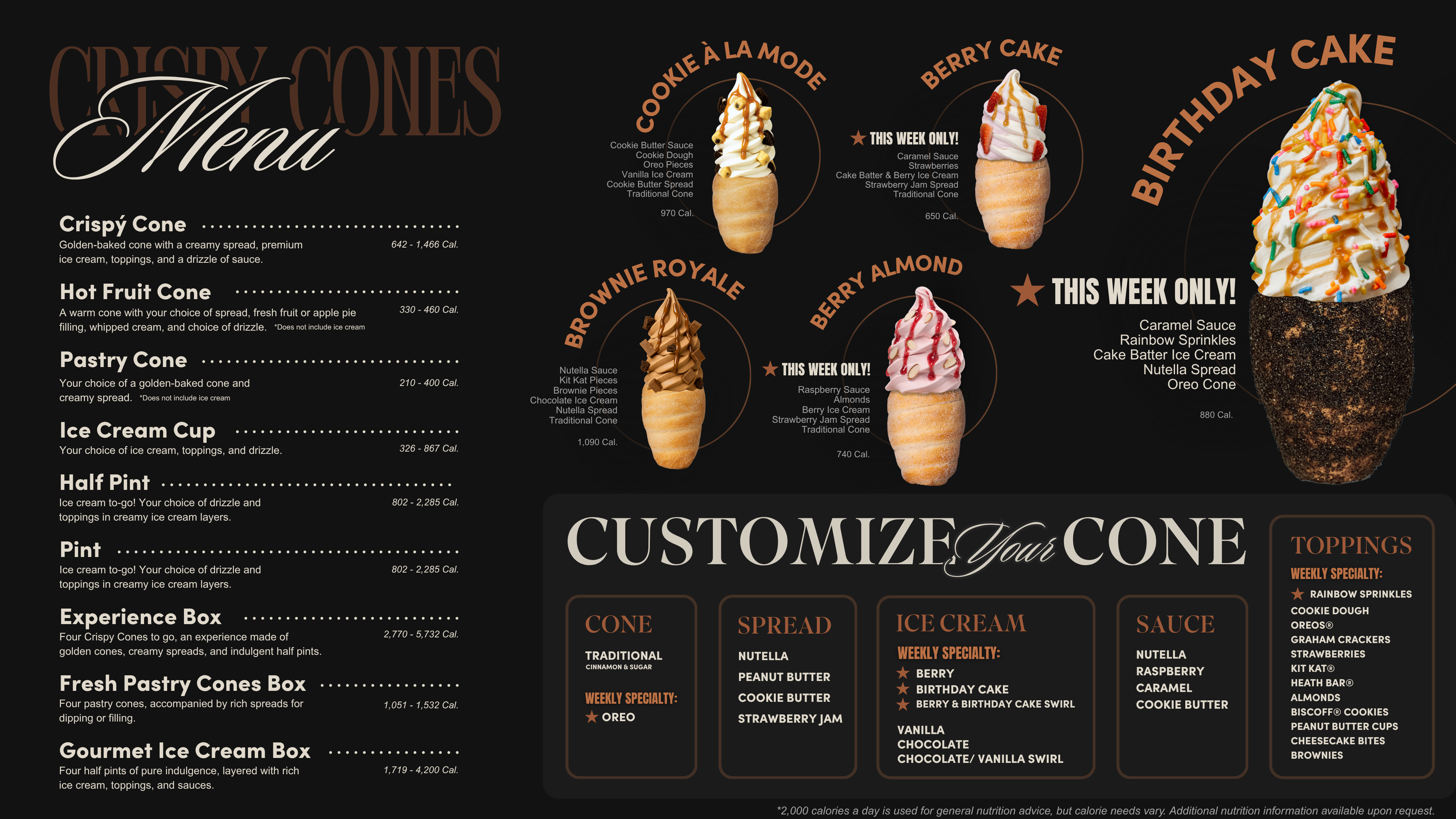 Crispy Cones - Edison Menu