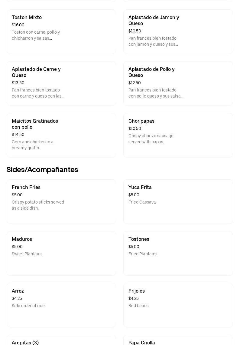 Mi Colombia Bakery Menu