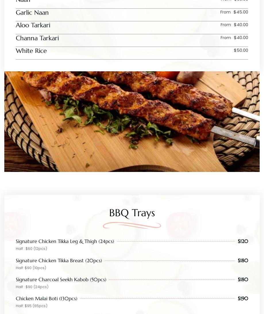 Desi Dastarkhwan Menu