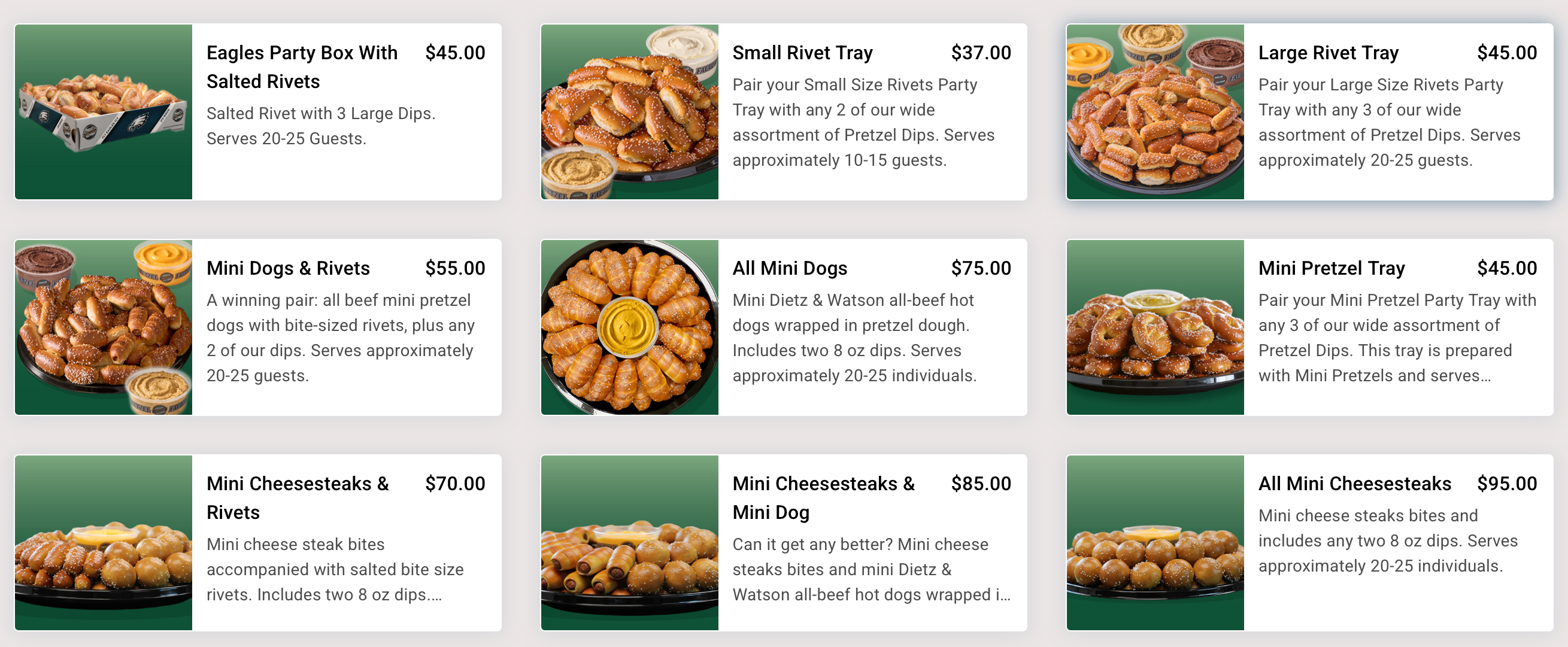 Philly Pretzel Factory Menu