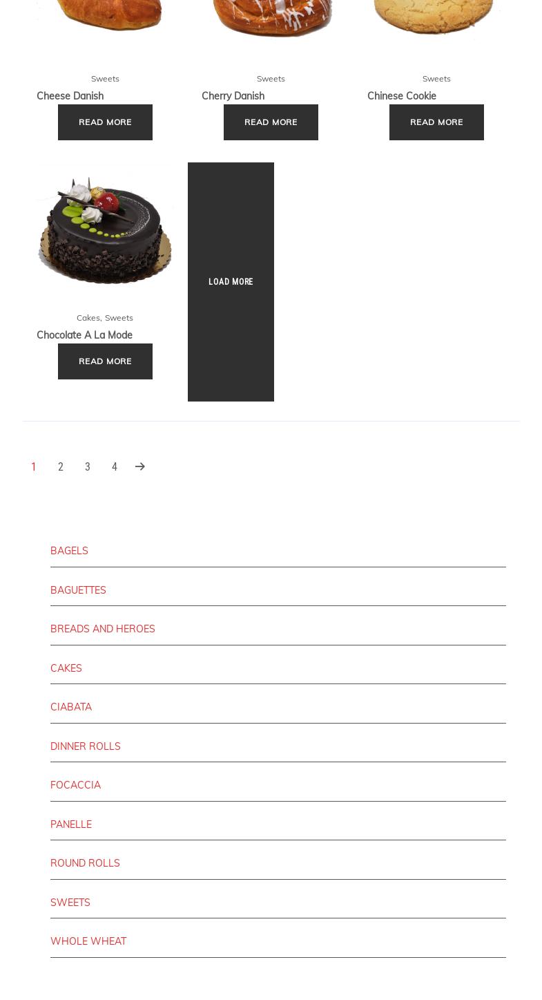 New Venice Bakery Menu