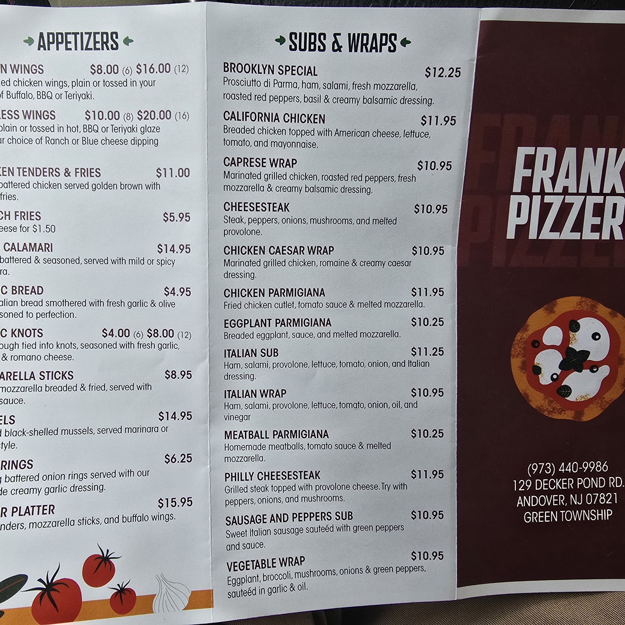 Frank's Pizzeria & Catering 07821