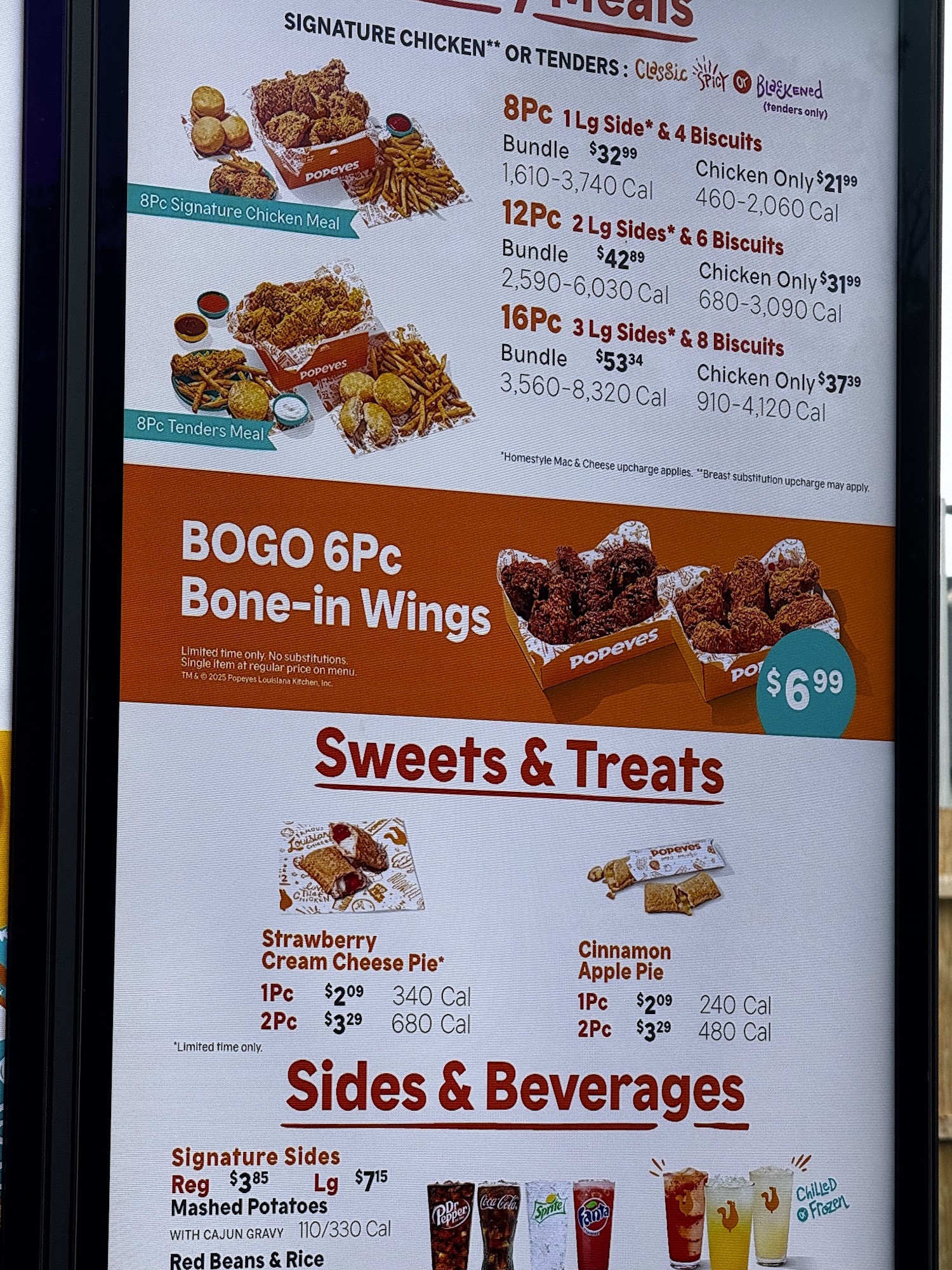 Popeyes Louisiana Kitchen Menu