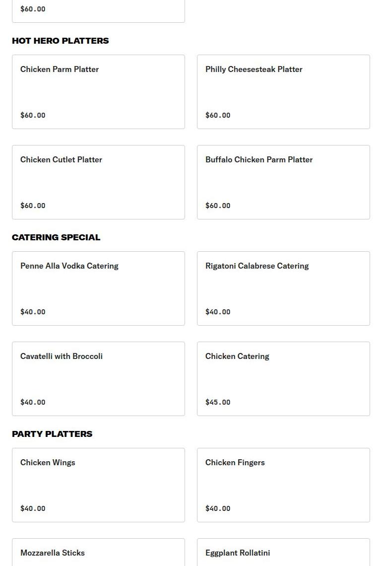 Lider's Brick Oven Pizza Menu