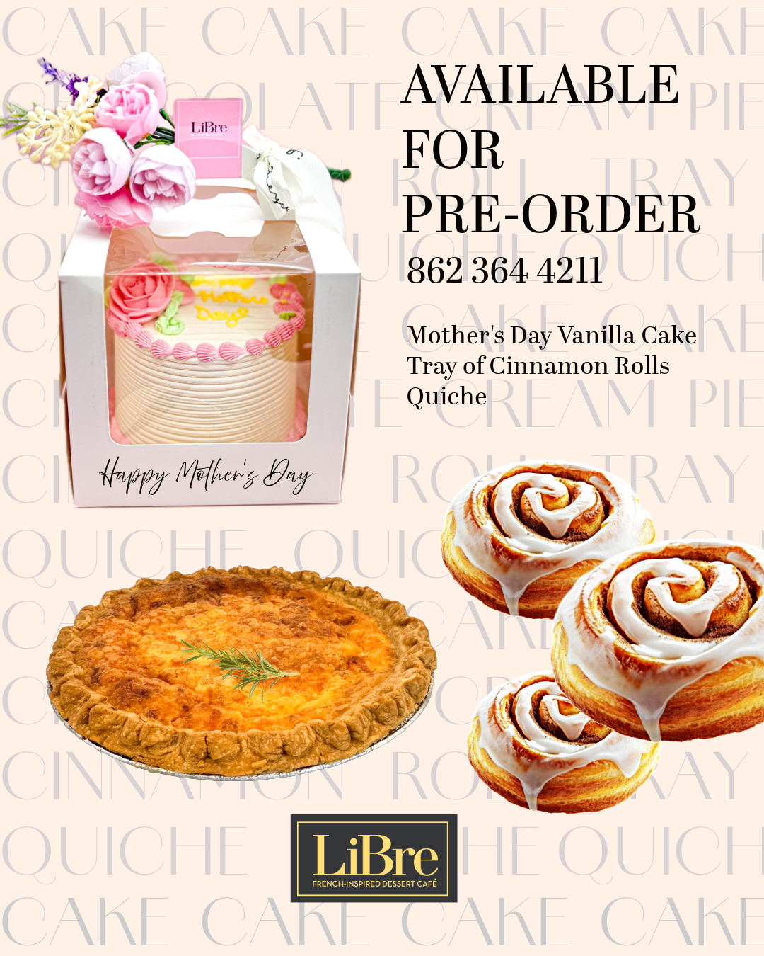 LiBre Dessert Cafe Menu