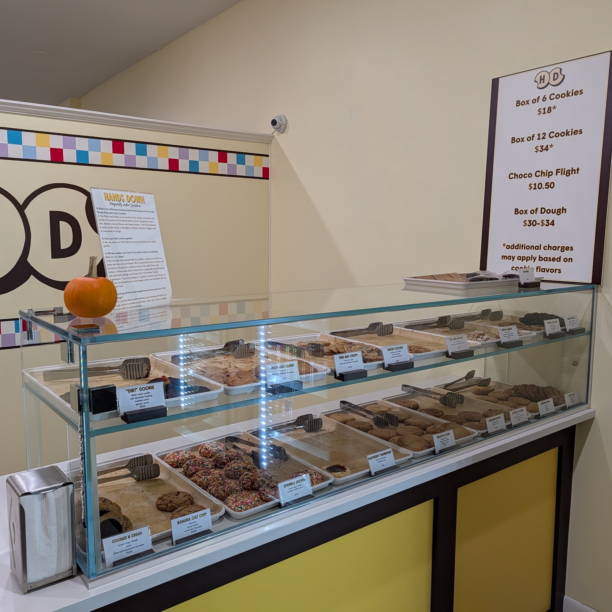 Hands Down Cookies Menu