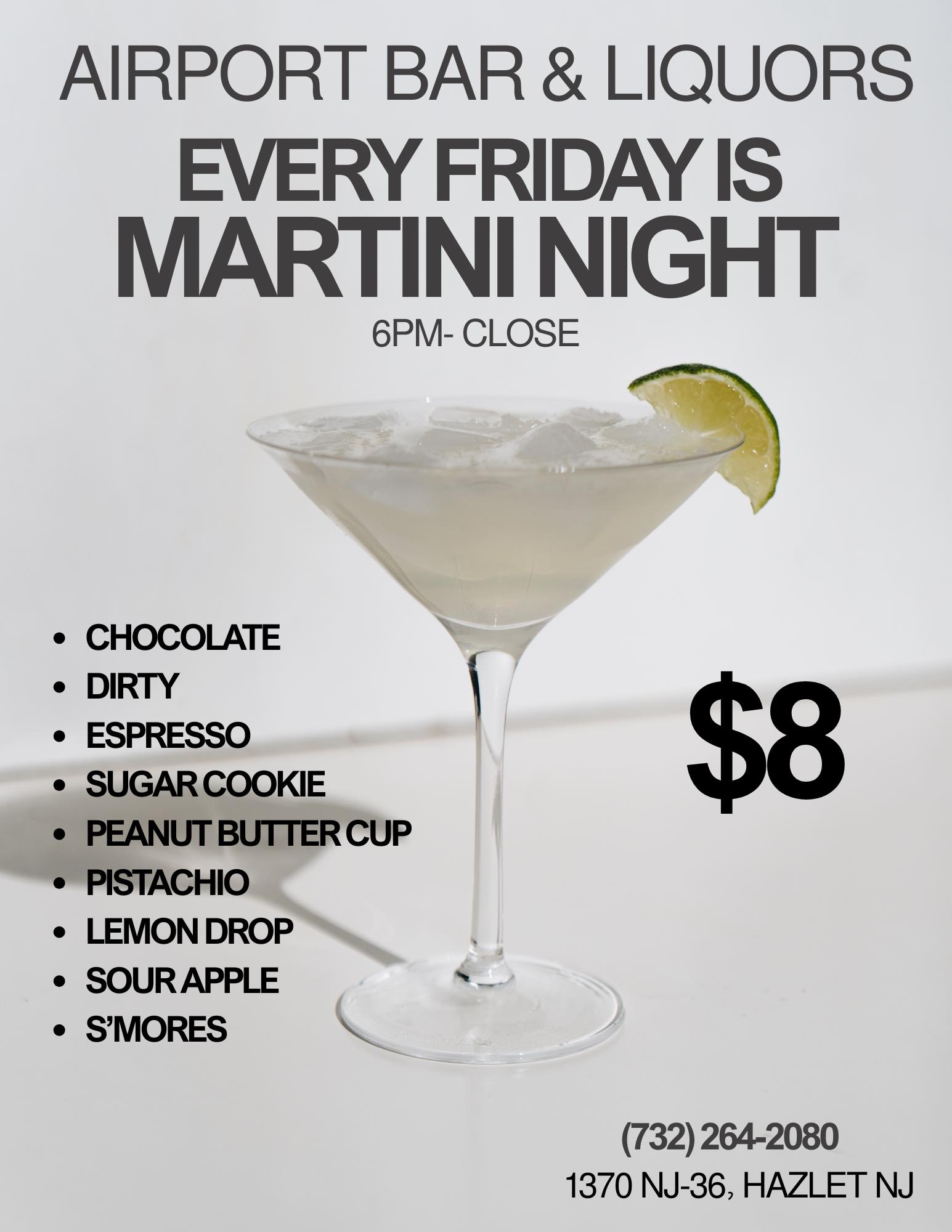 Airport Bar-Liquor Corporation Menu