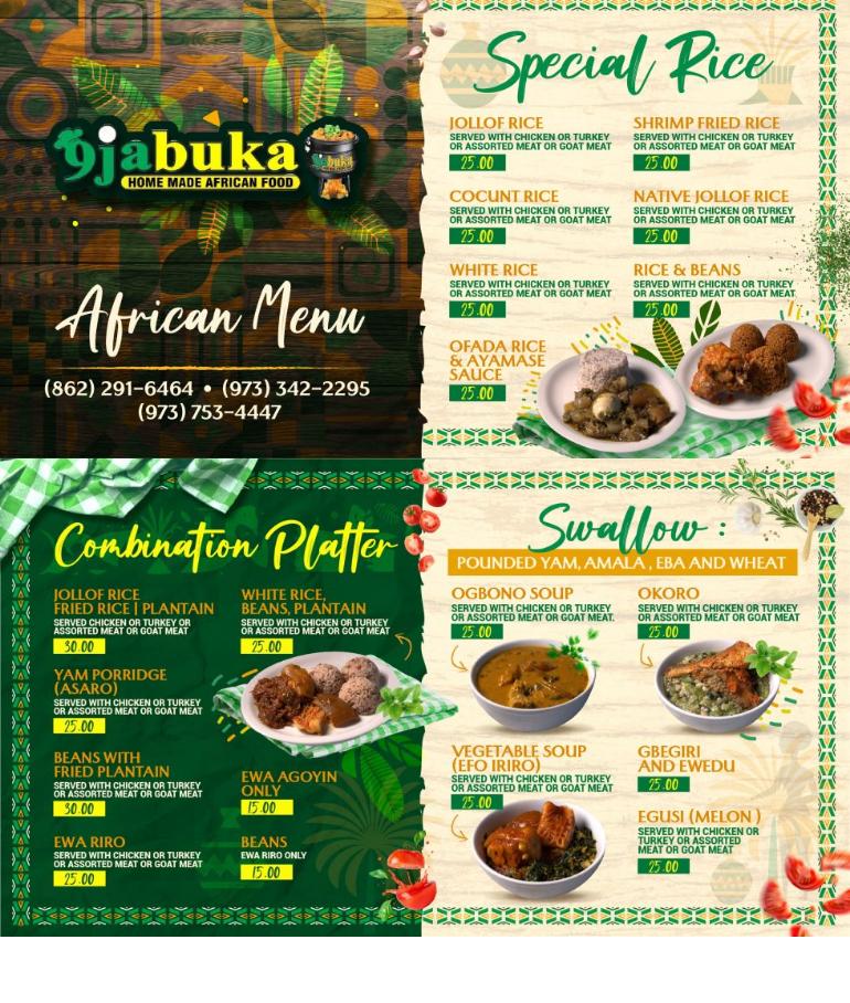 9JABUKA Menu