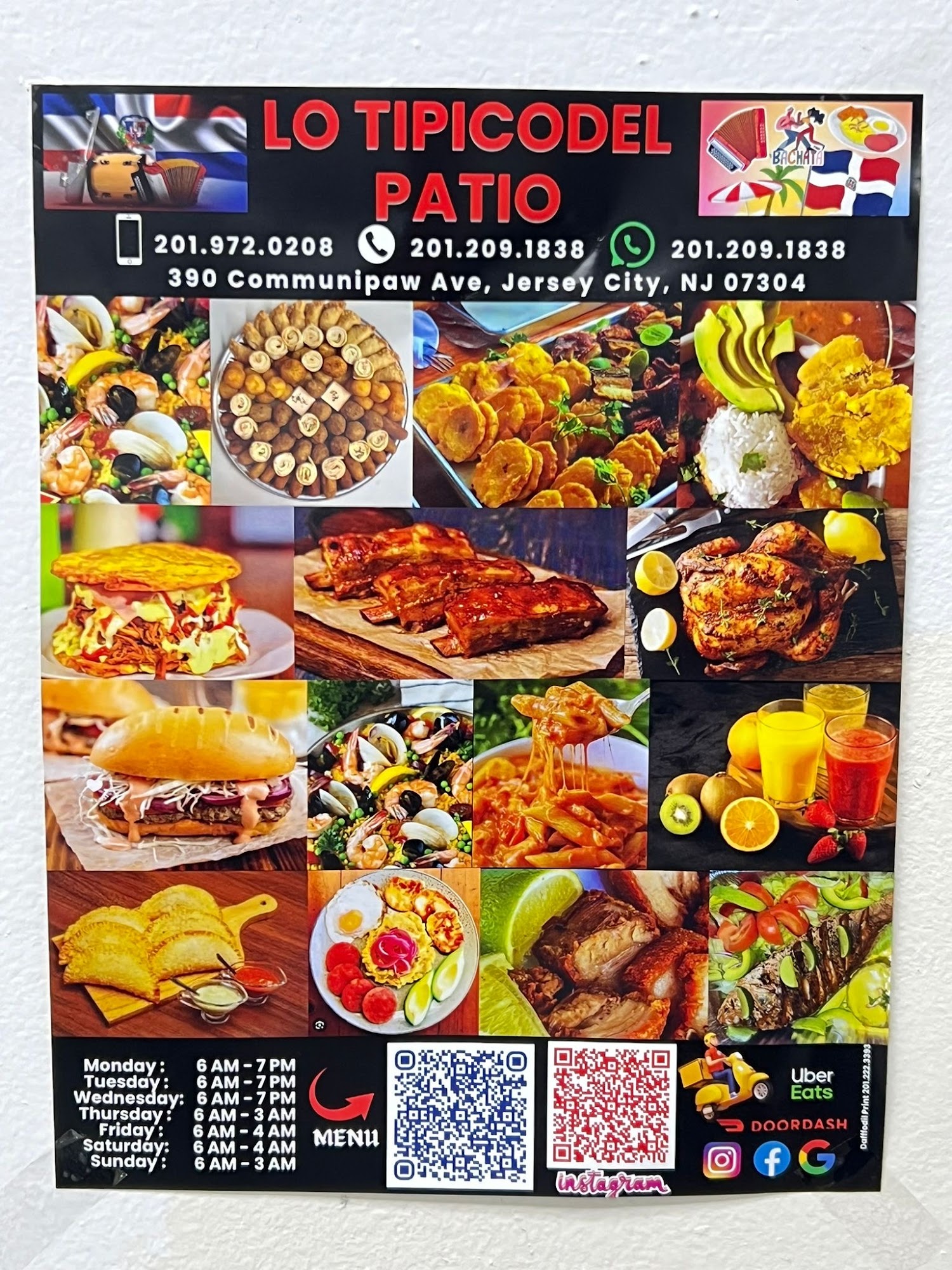 Lo típico del patio Menu
