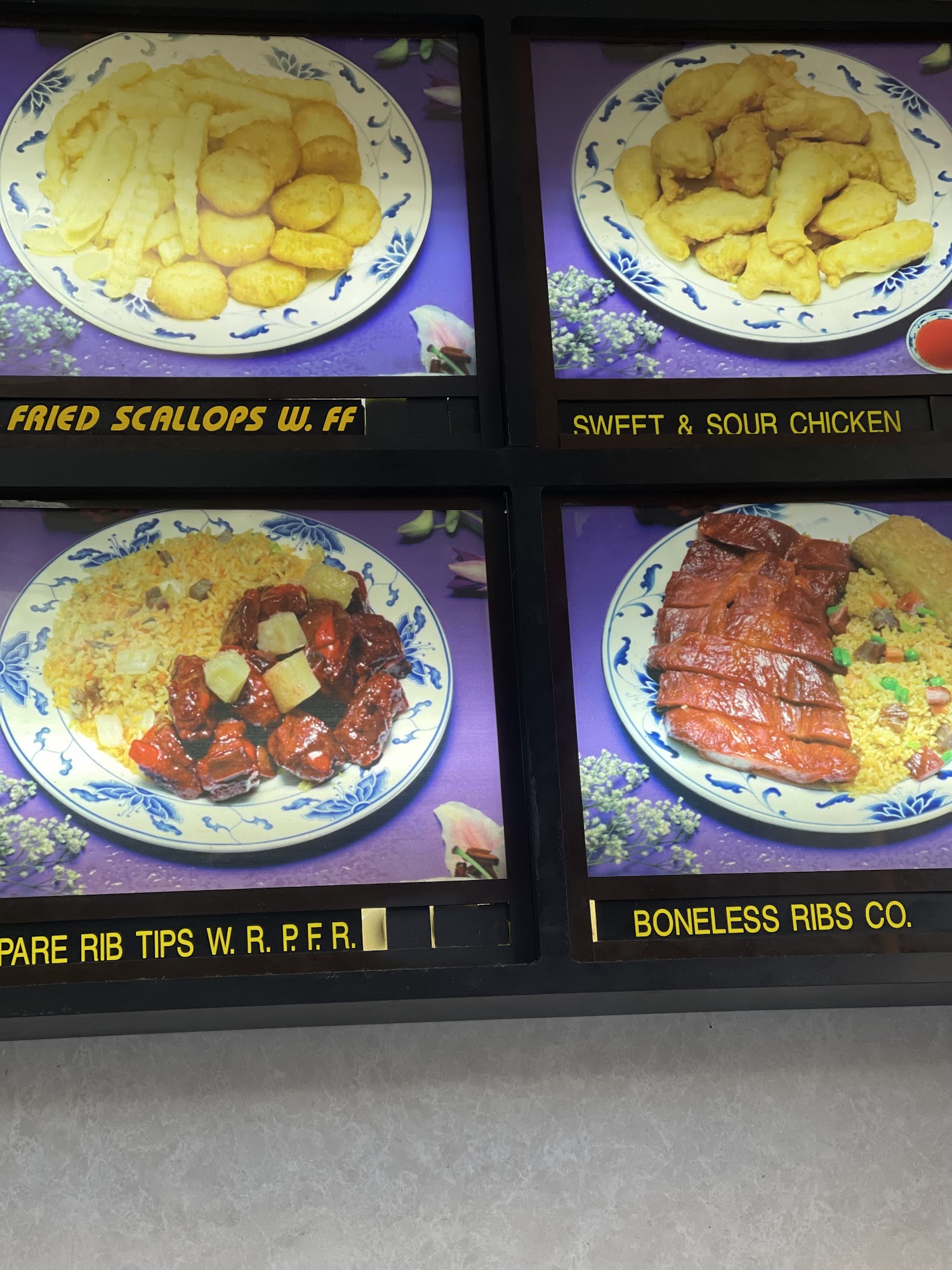 Yoan Fong Chinese Menu