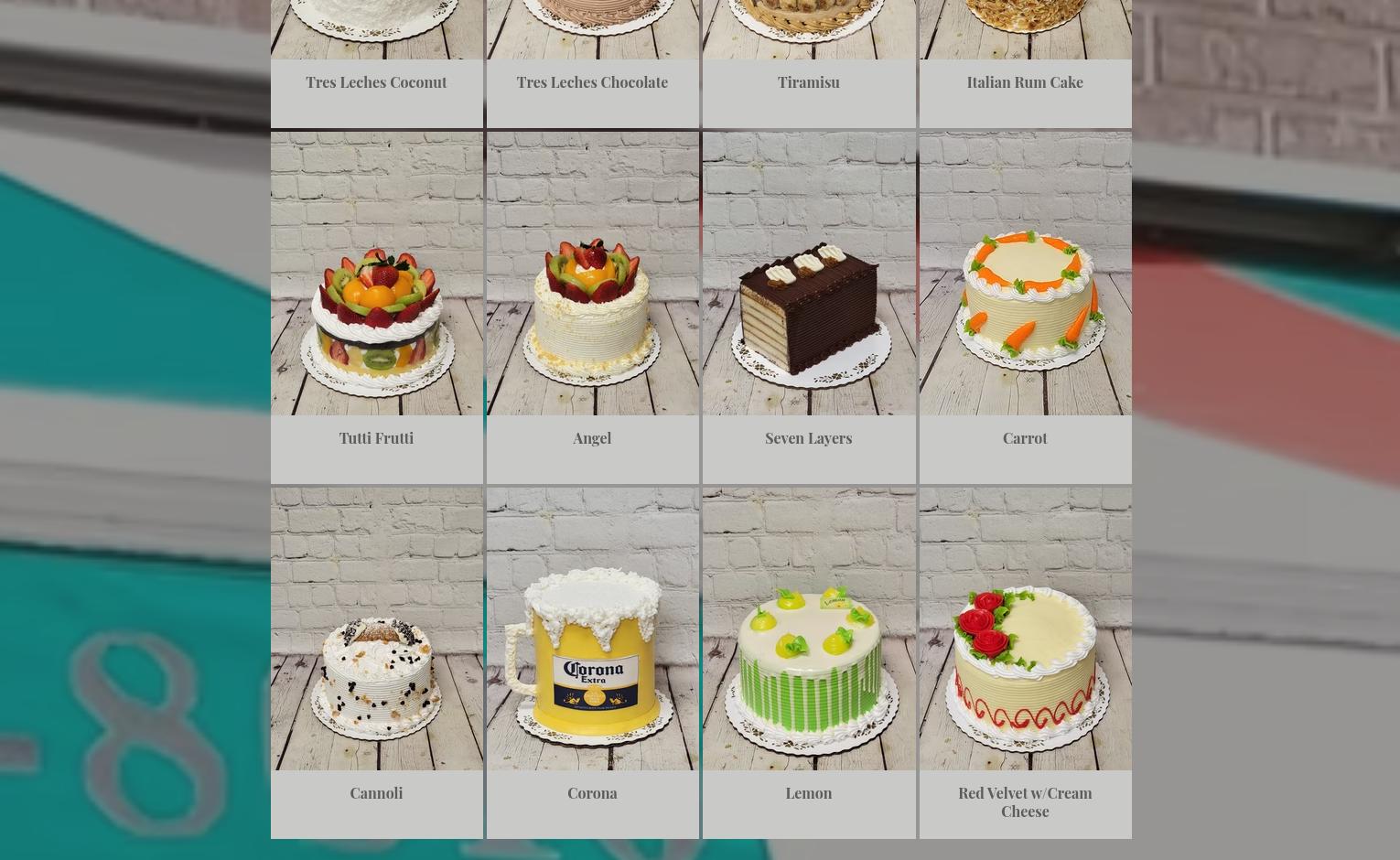 Bella Palermo Pastry Shop Menu