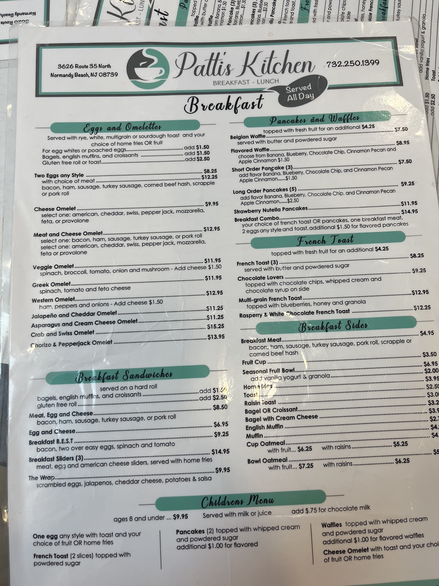 Patti's Kitchen Menu