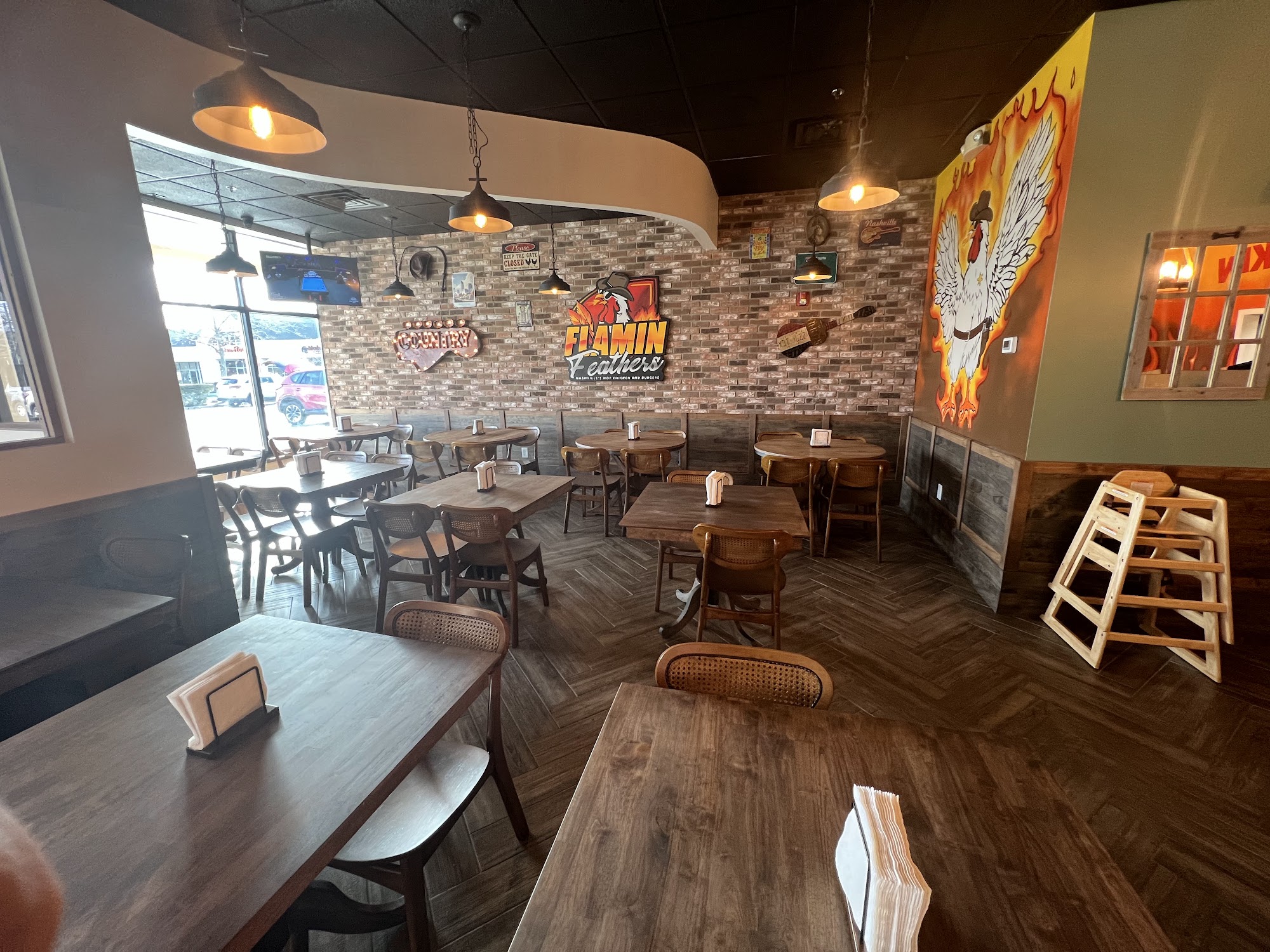 Flamin Feathers Menu