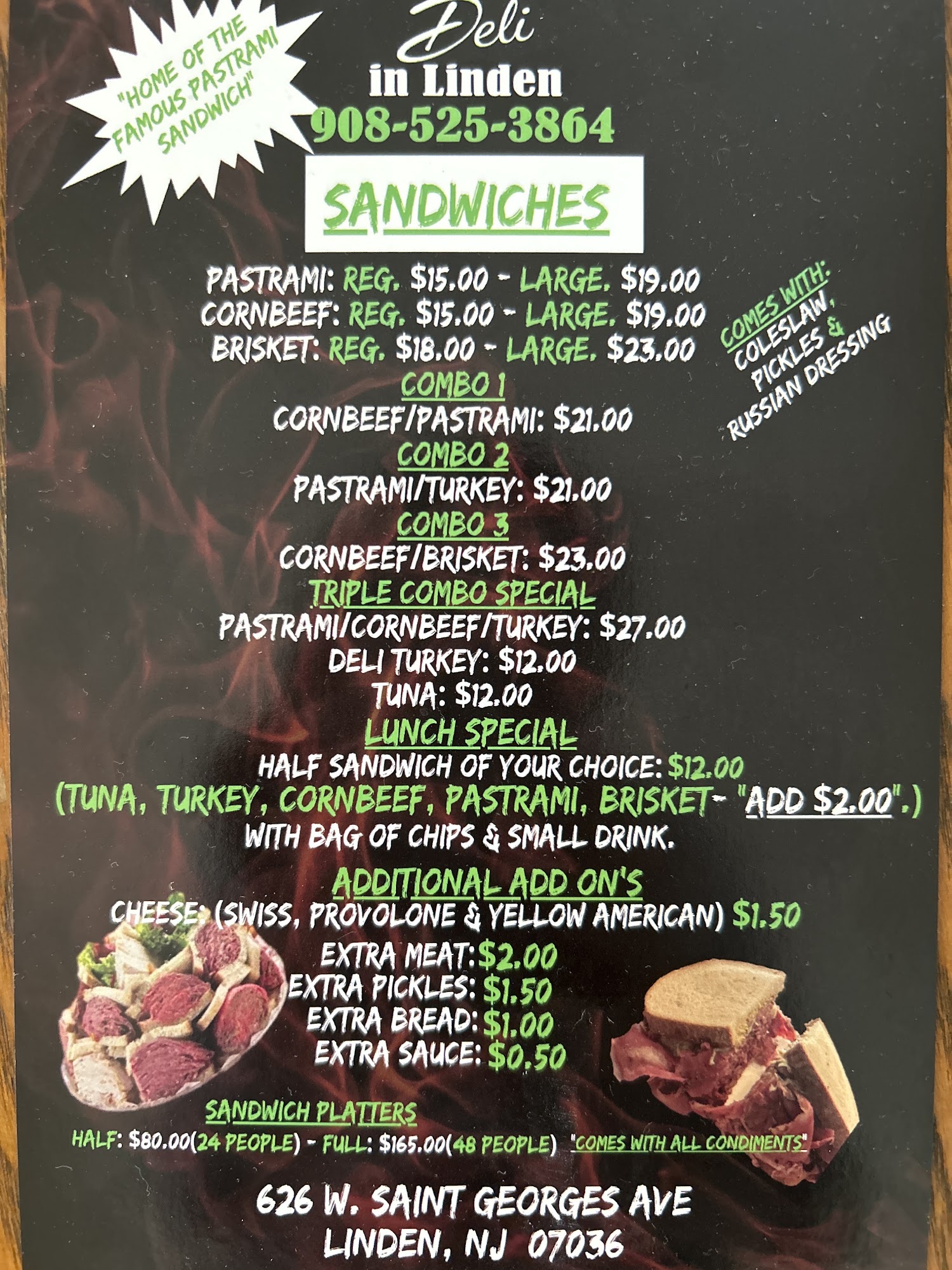 Cooper's Deli Menu