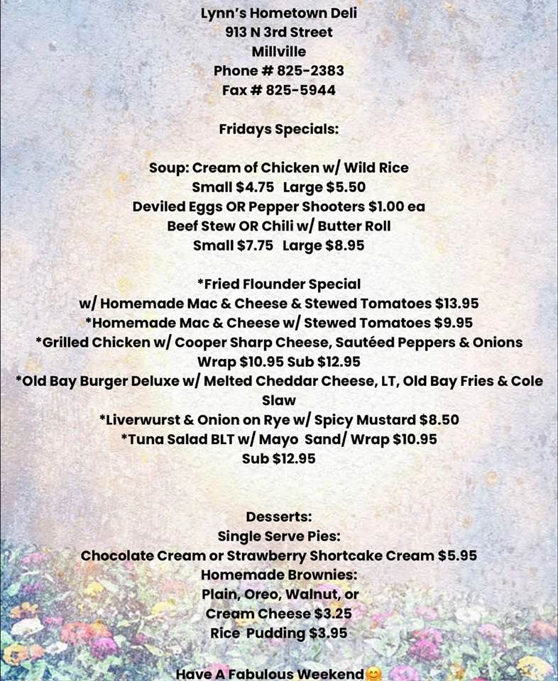 Home Town Deli Menu