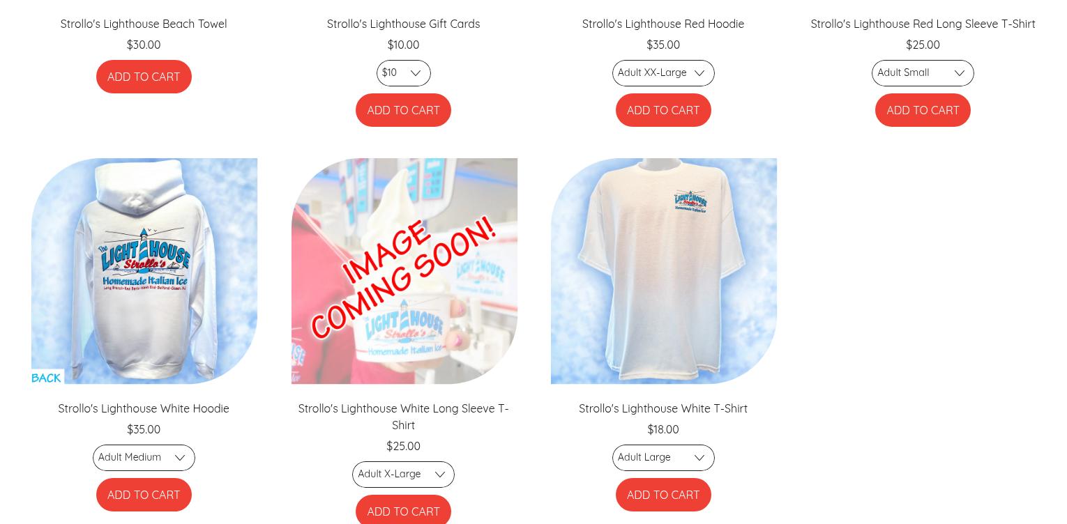 Strollo’s Lighthouse Menu