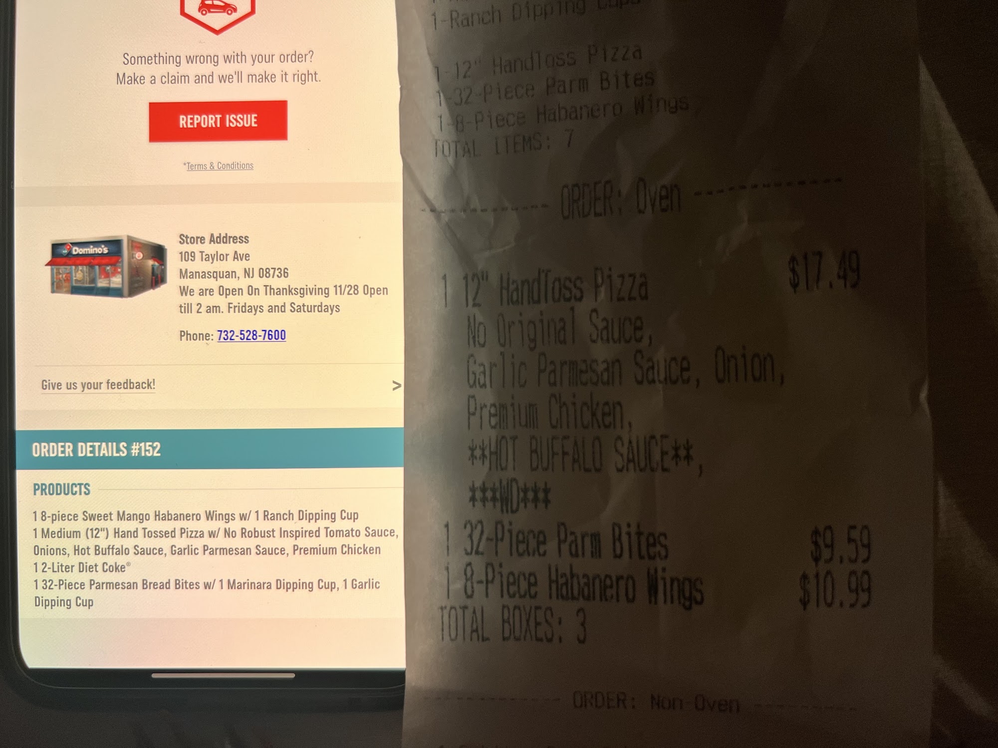 Domino's Pizza Menu