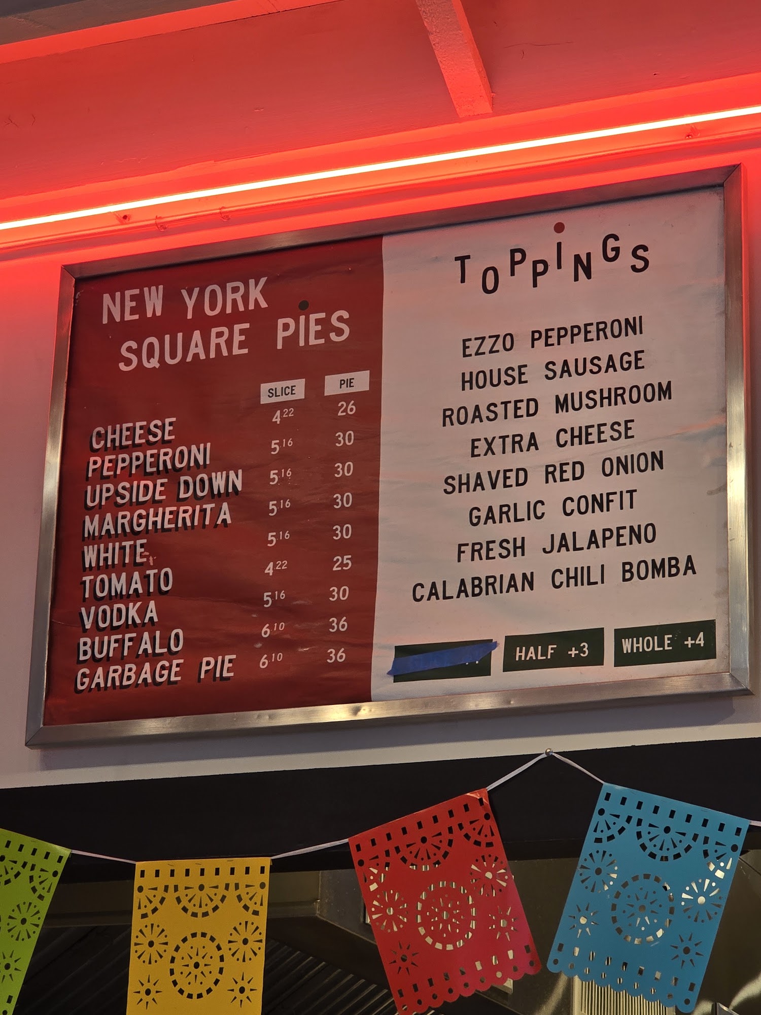 Corner Slice Menu