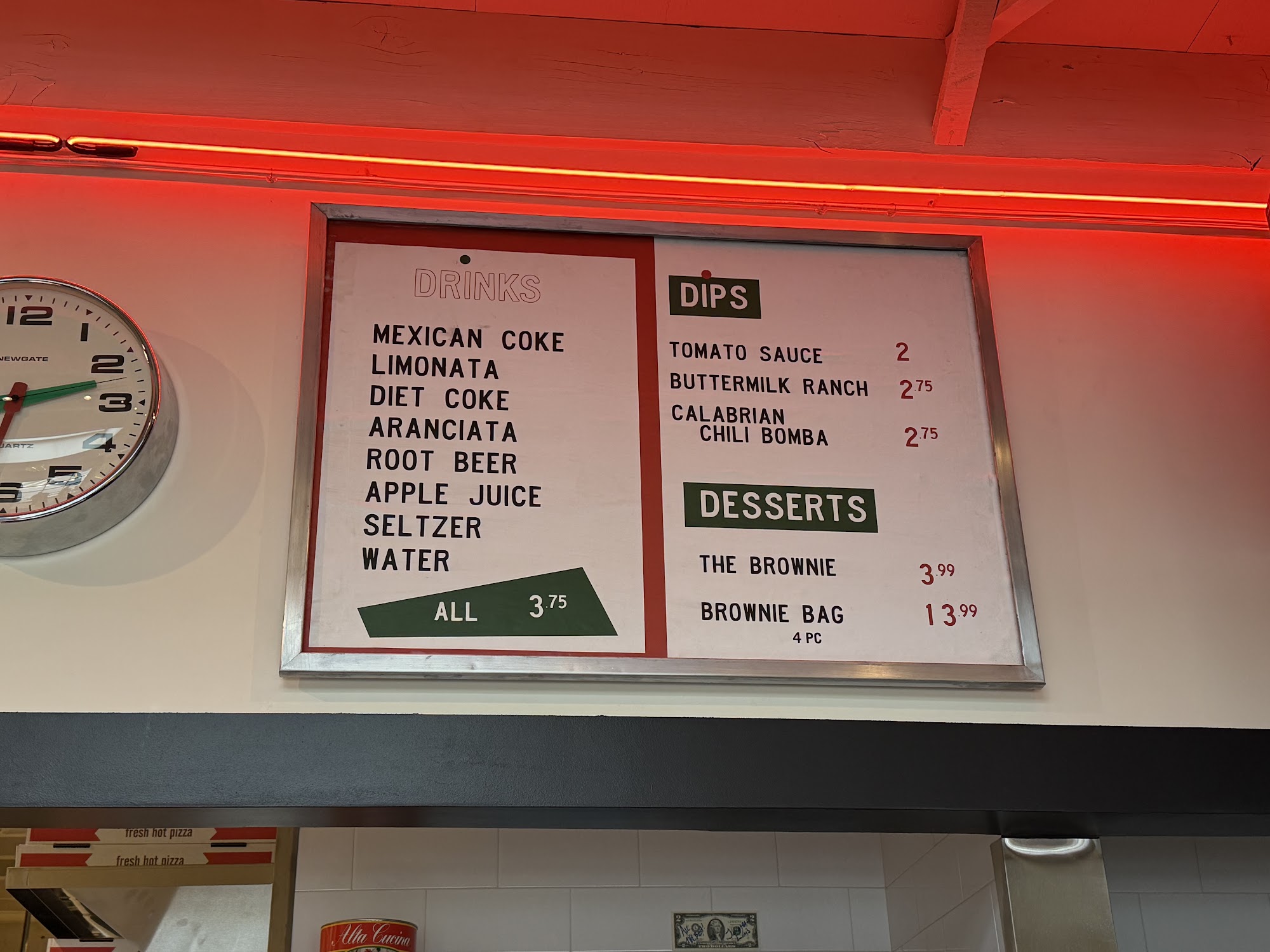 Corner Slice Menu