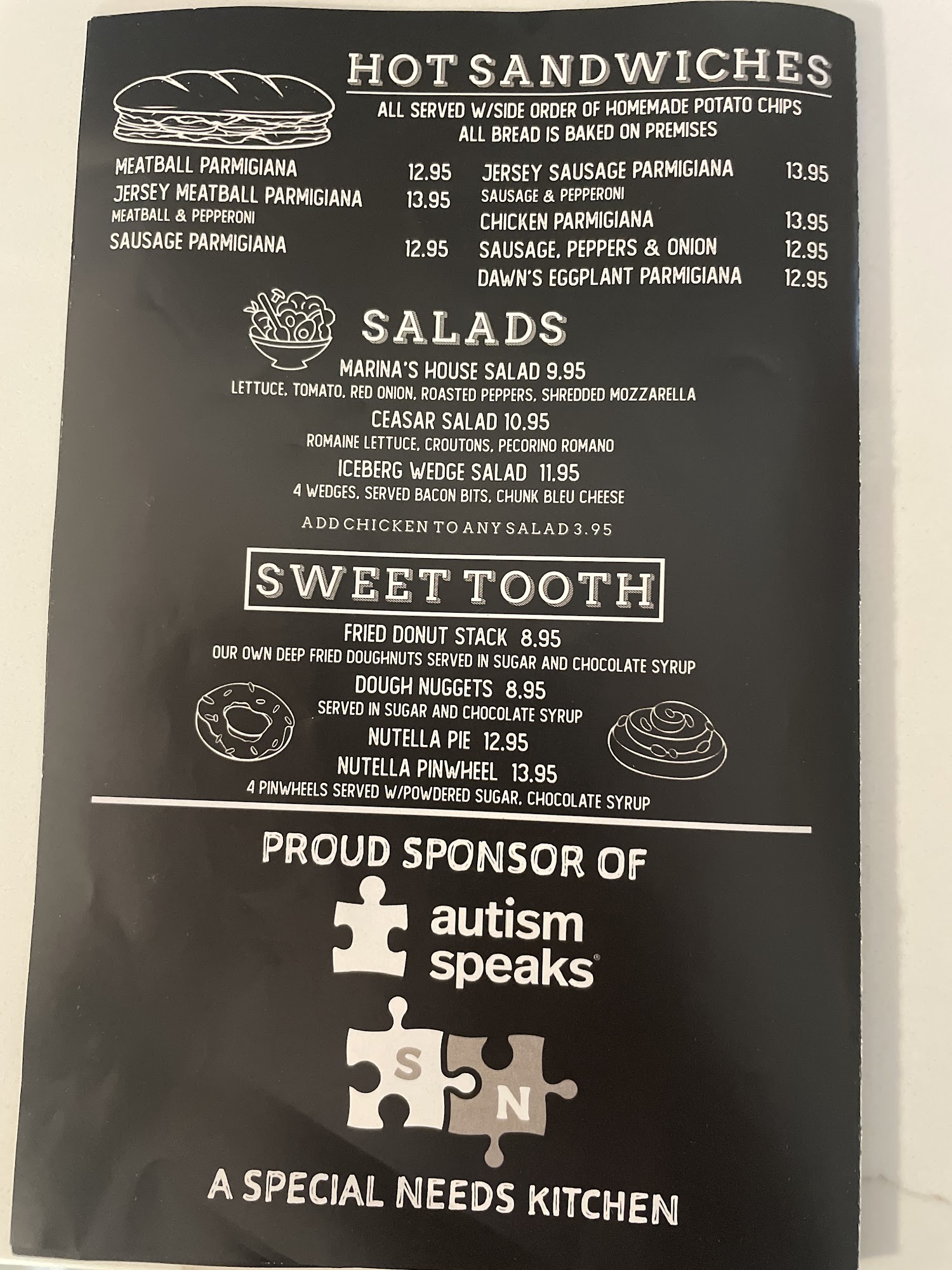 Atlantic Ave Pizza Menu