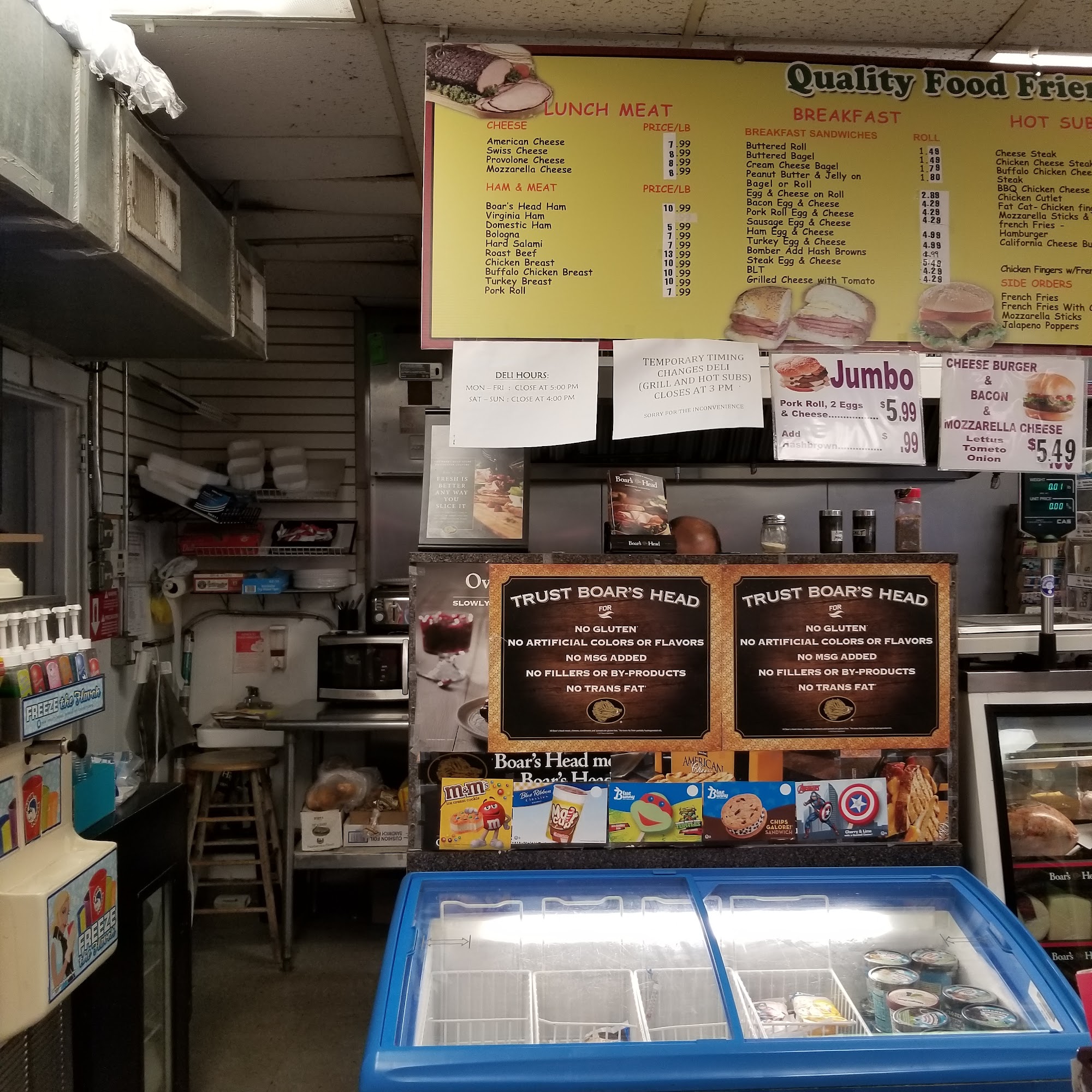 Sungate Deli & Dairy Menu