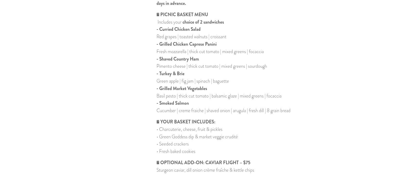 Alba Vineyard & Winery Menu