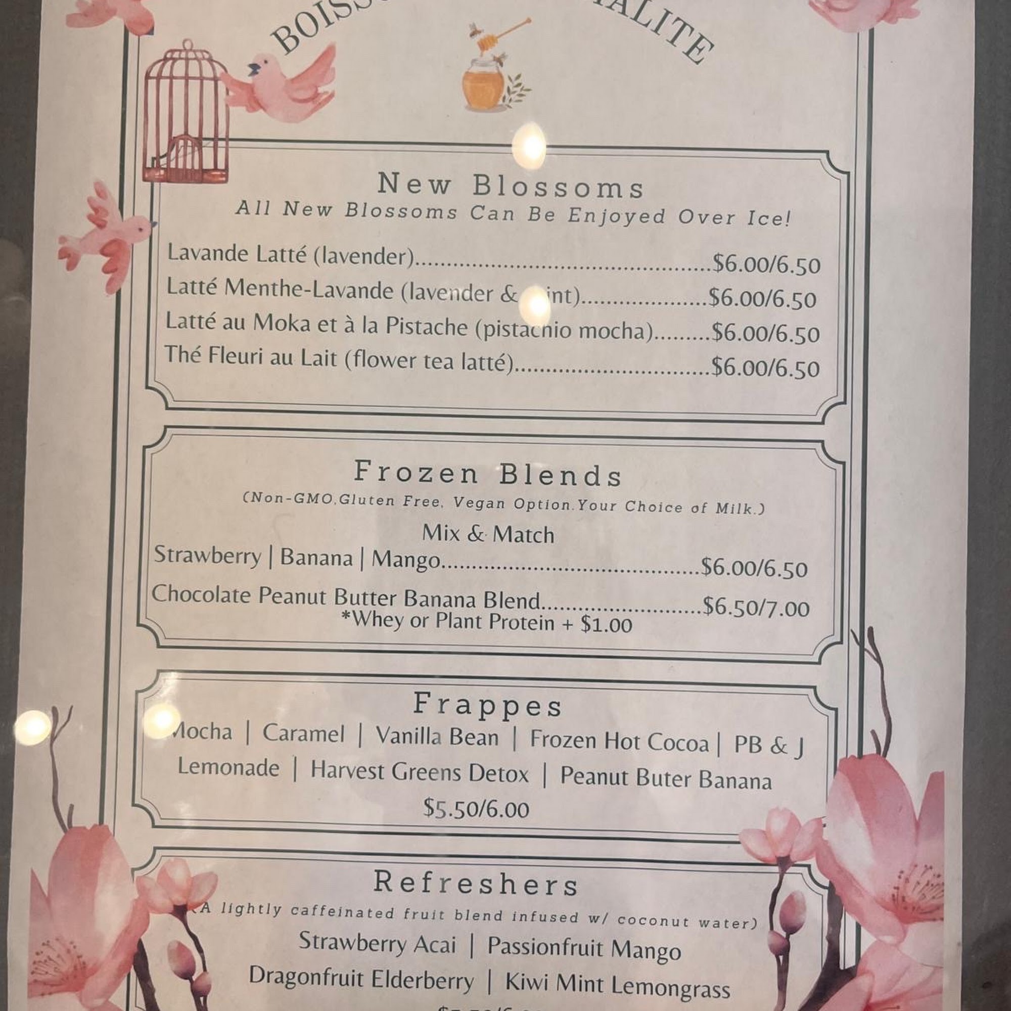 French Press Menu