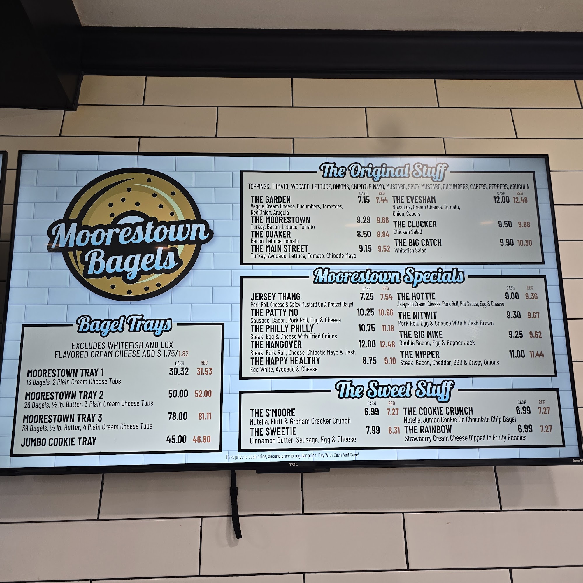Moorestown Bagels Menu