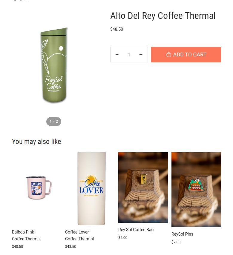 Rey Sol Coffee Roasters Menu