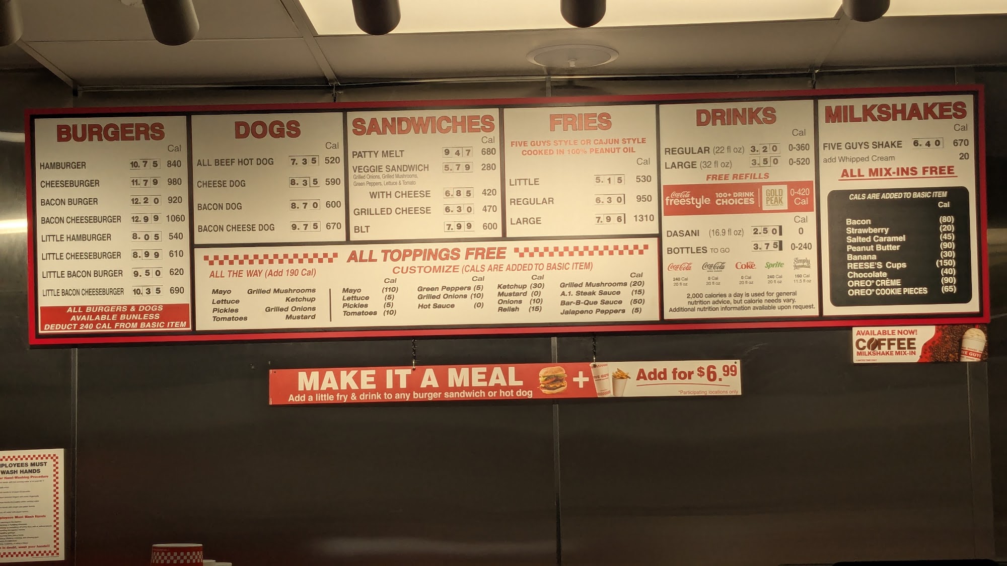 Five Guys Menu