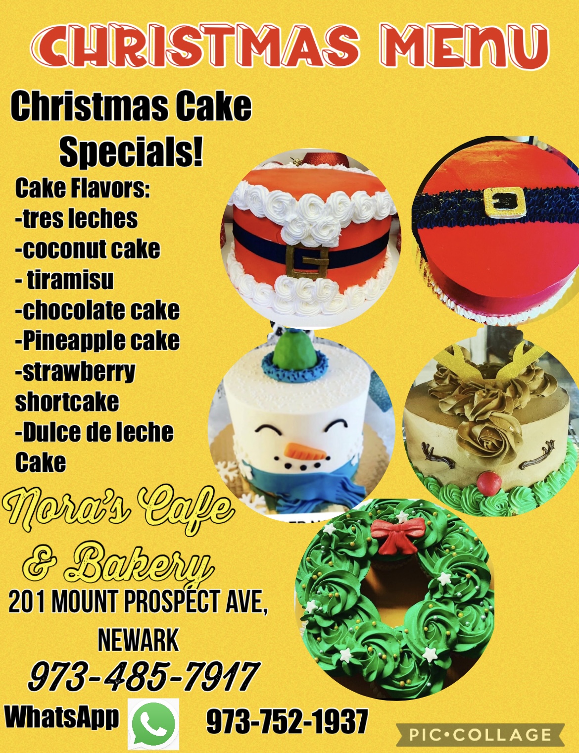 Nora's Bakery & Cafe Menu