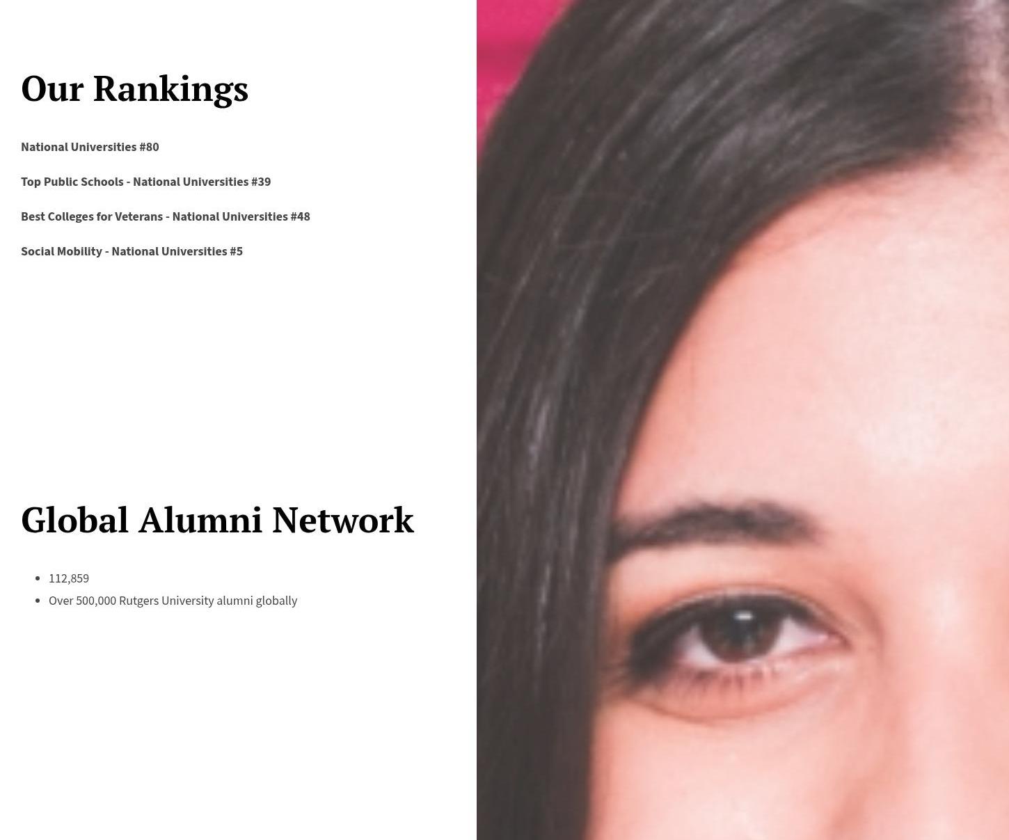 Ruth Bader Ginsburg Hall, Rutgers University - Newark Menu