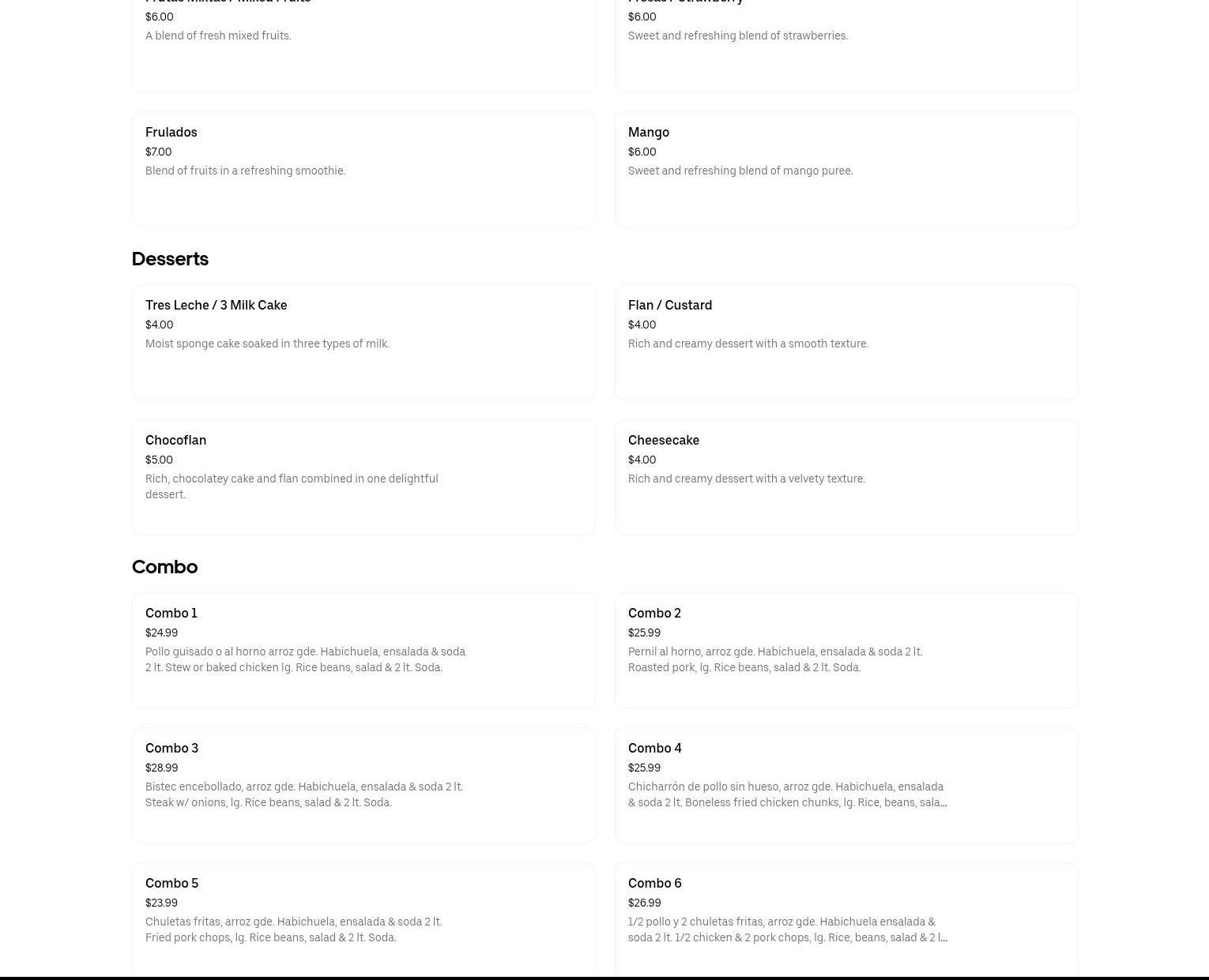 Inoa Deli & food Menu