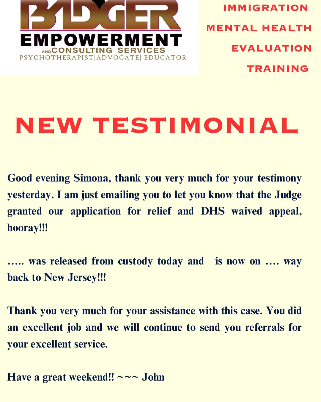 S Badger Empowerment and Consulting Services, LLC