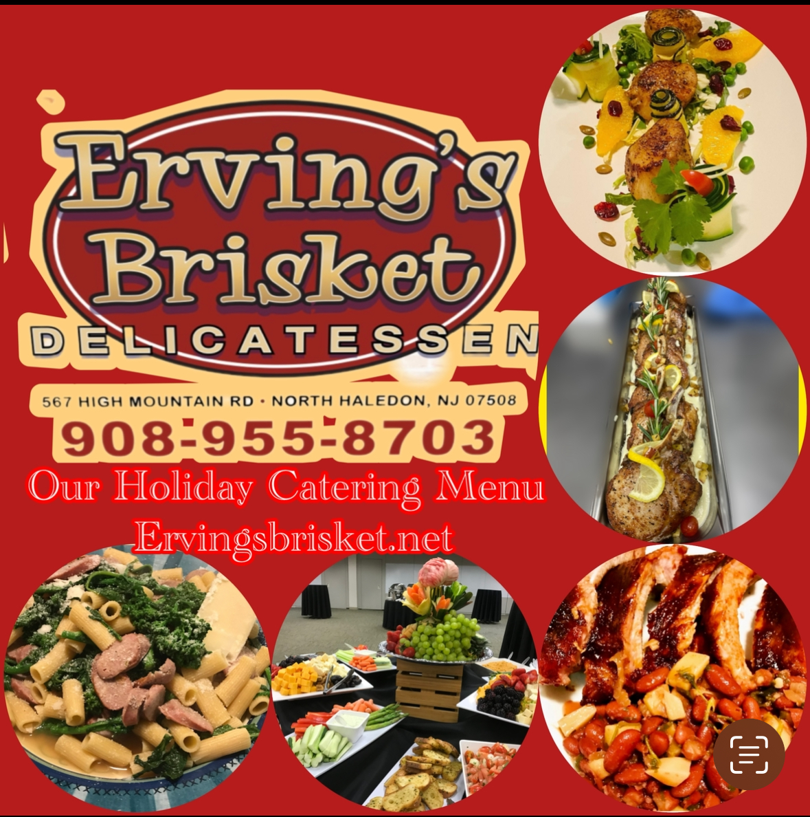 Erving's Brisket Delicatessen Menu