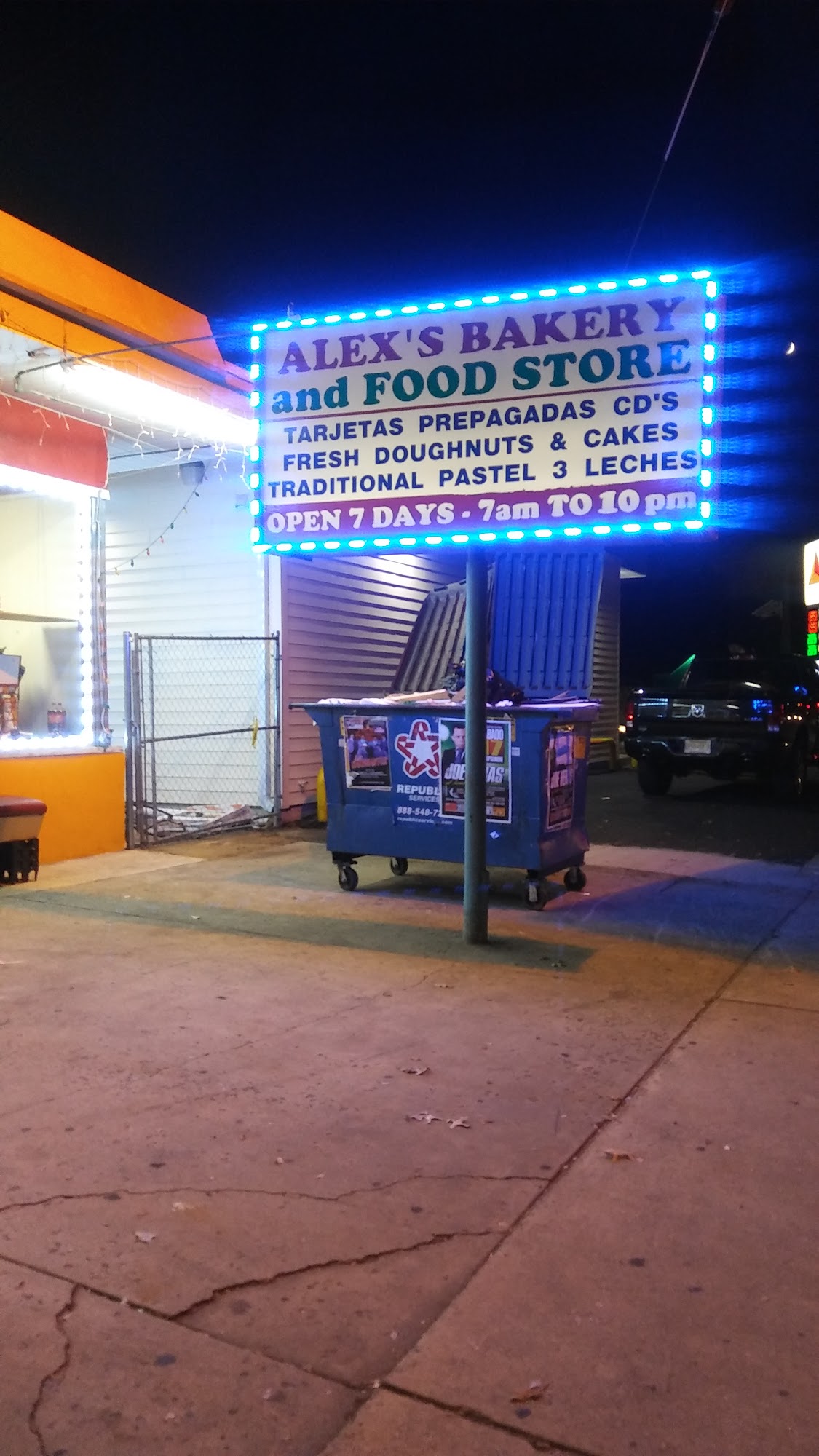 Alex's Bakery & Food Store Menu