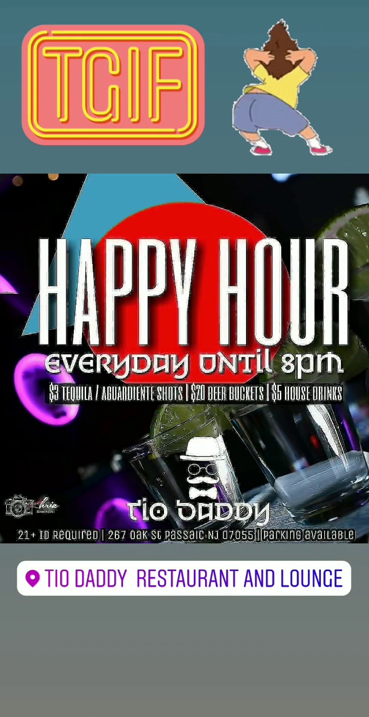 Tio Daddy Lounge Menu