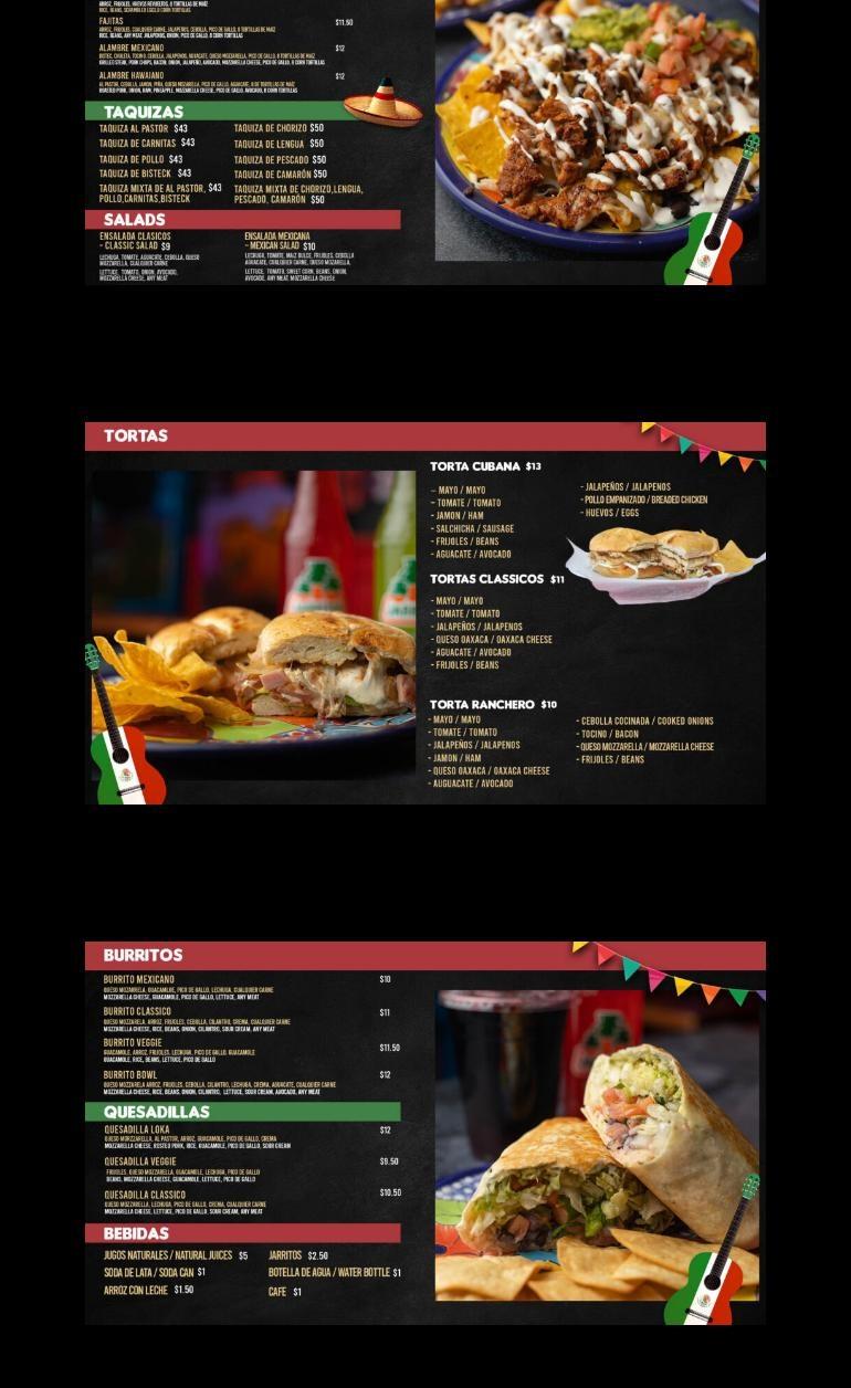 King Taqueria Menu