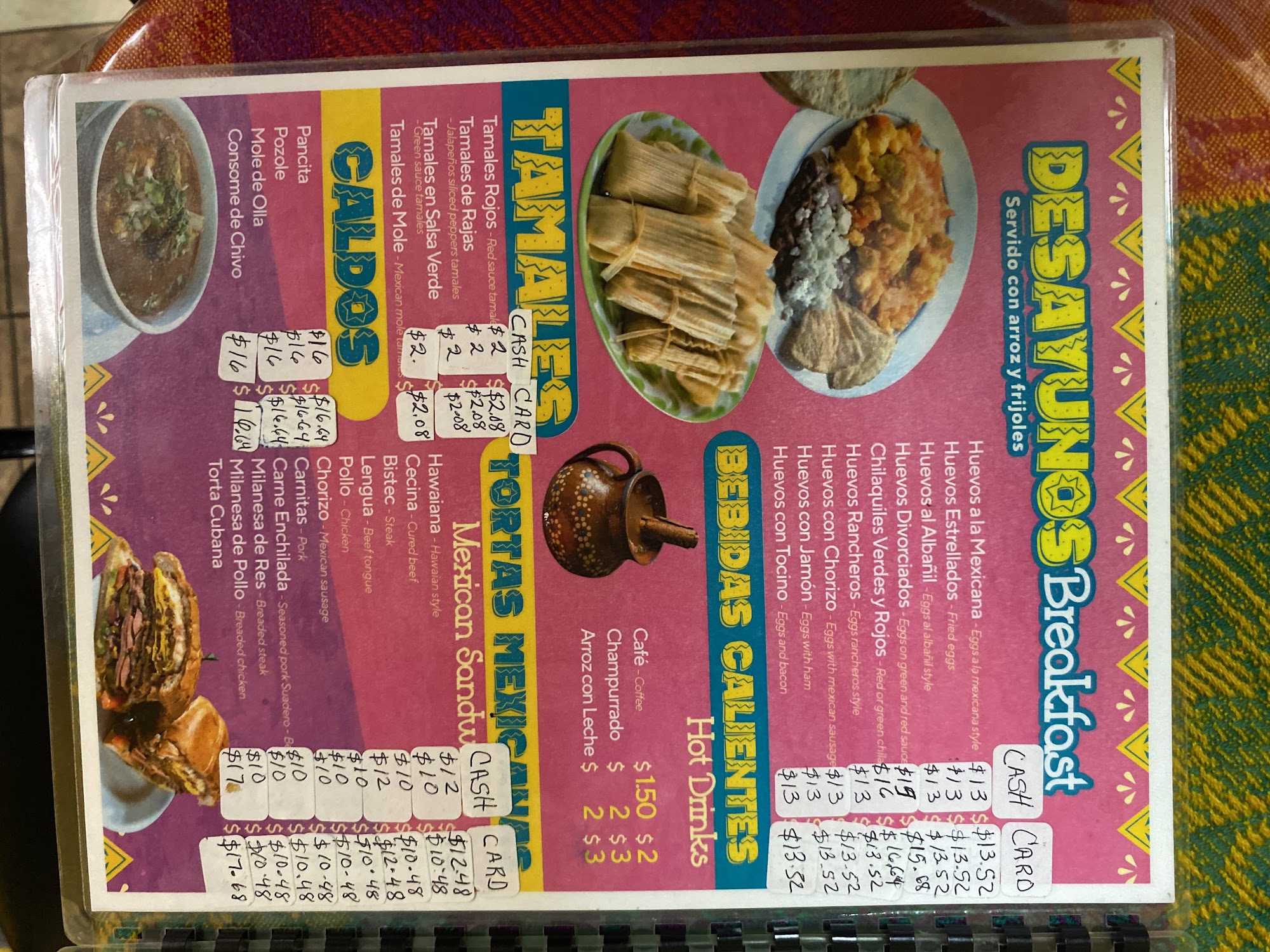 La Morenita Panadería Menu