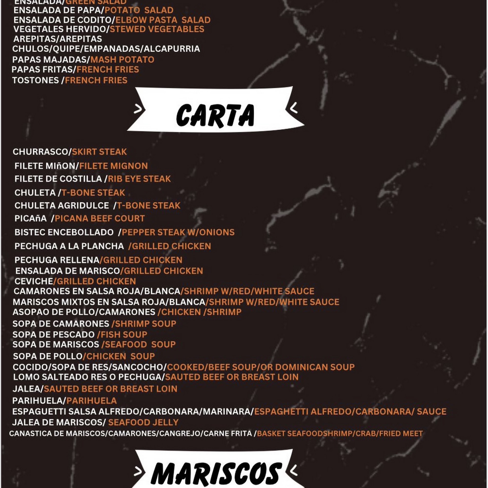Makamaka cafe Menu