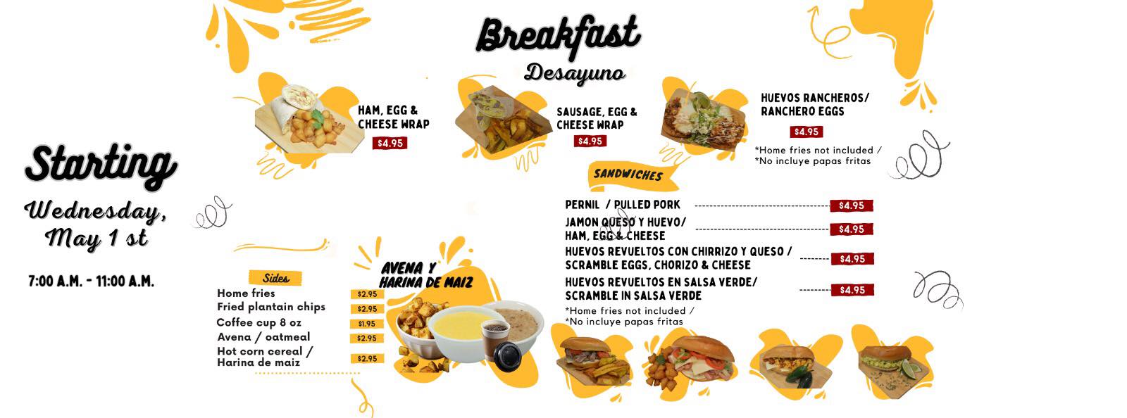 MIA Latin Food & Bar Menu